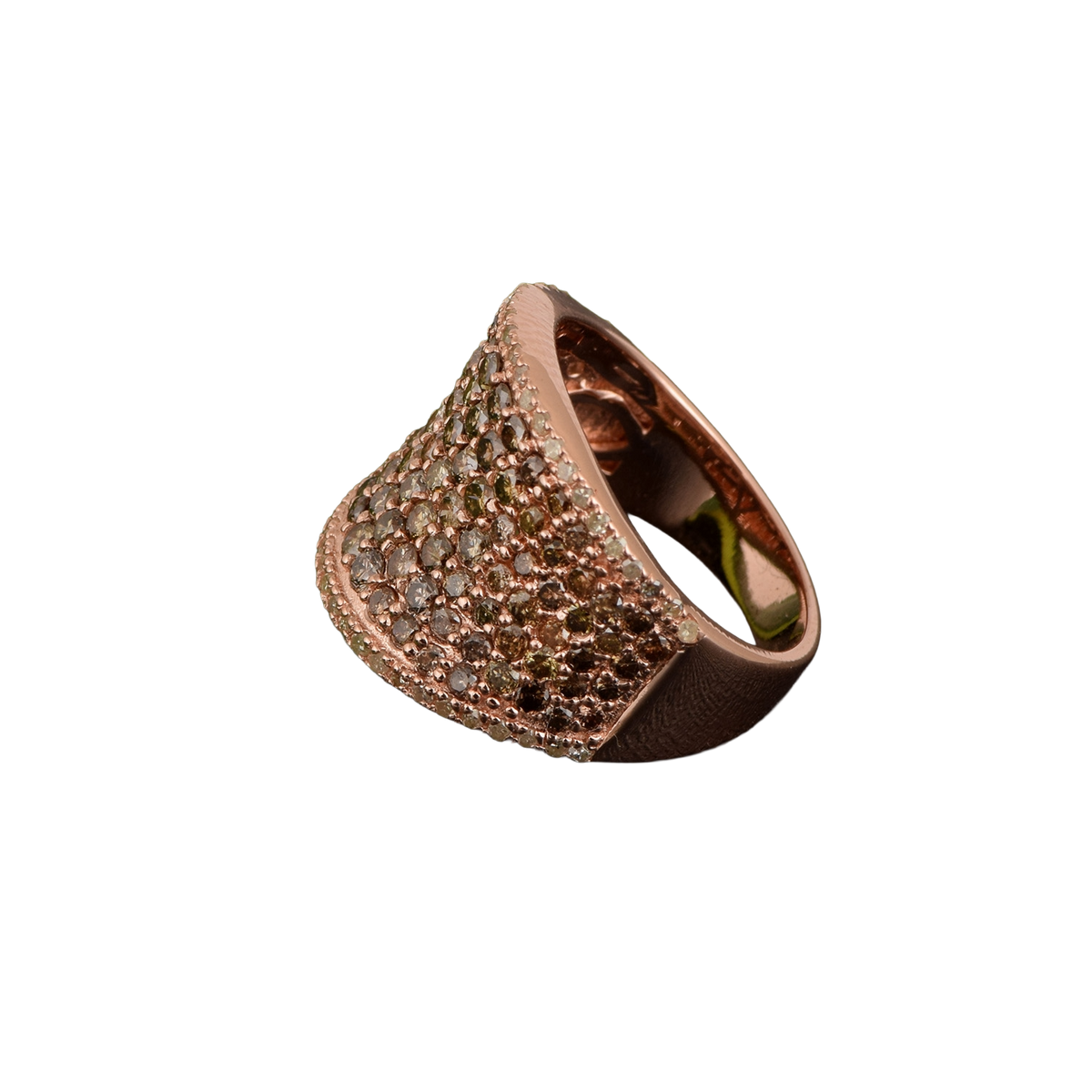 2.5ct Natural Champagne Diamond Band Ring