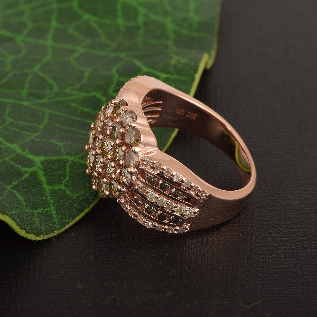 2.70ct Natural Champagne Diamond Ring