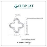 0.25ct Lab Grown Diamond Clover Earrings