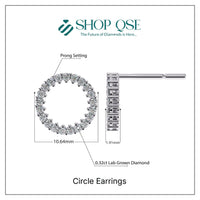 0.32ct Lab Grown Diamond Circle Earrings