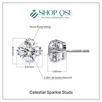 IGI 2.50ct Lab Grown Diamond Celestial Sparkle Studs