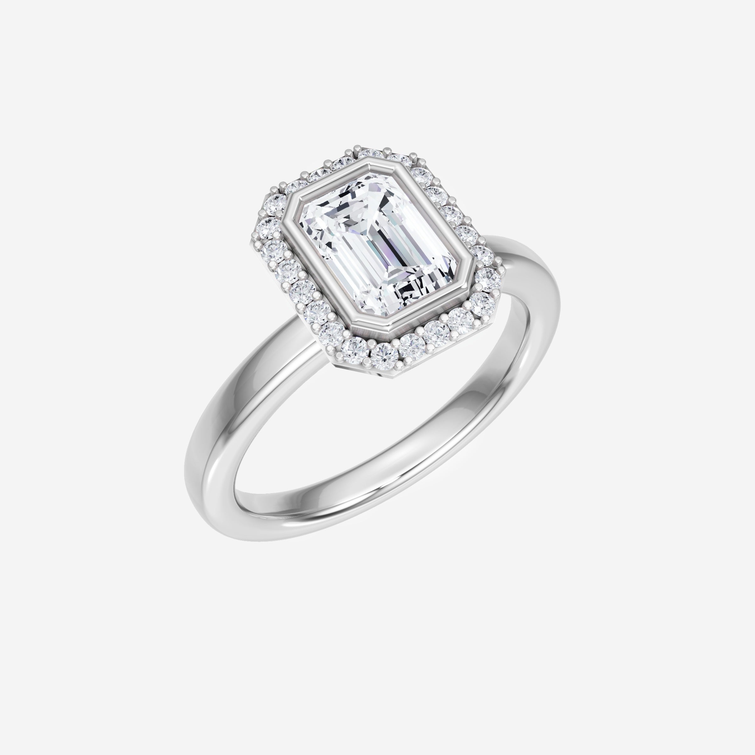 Anillo de esplendor brillante esmeralda