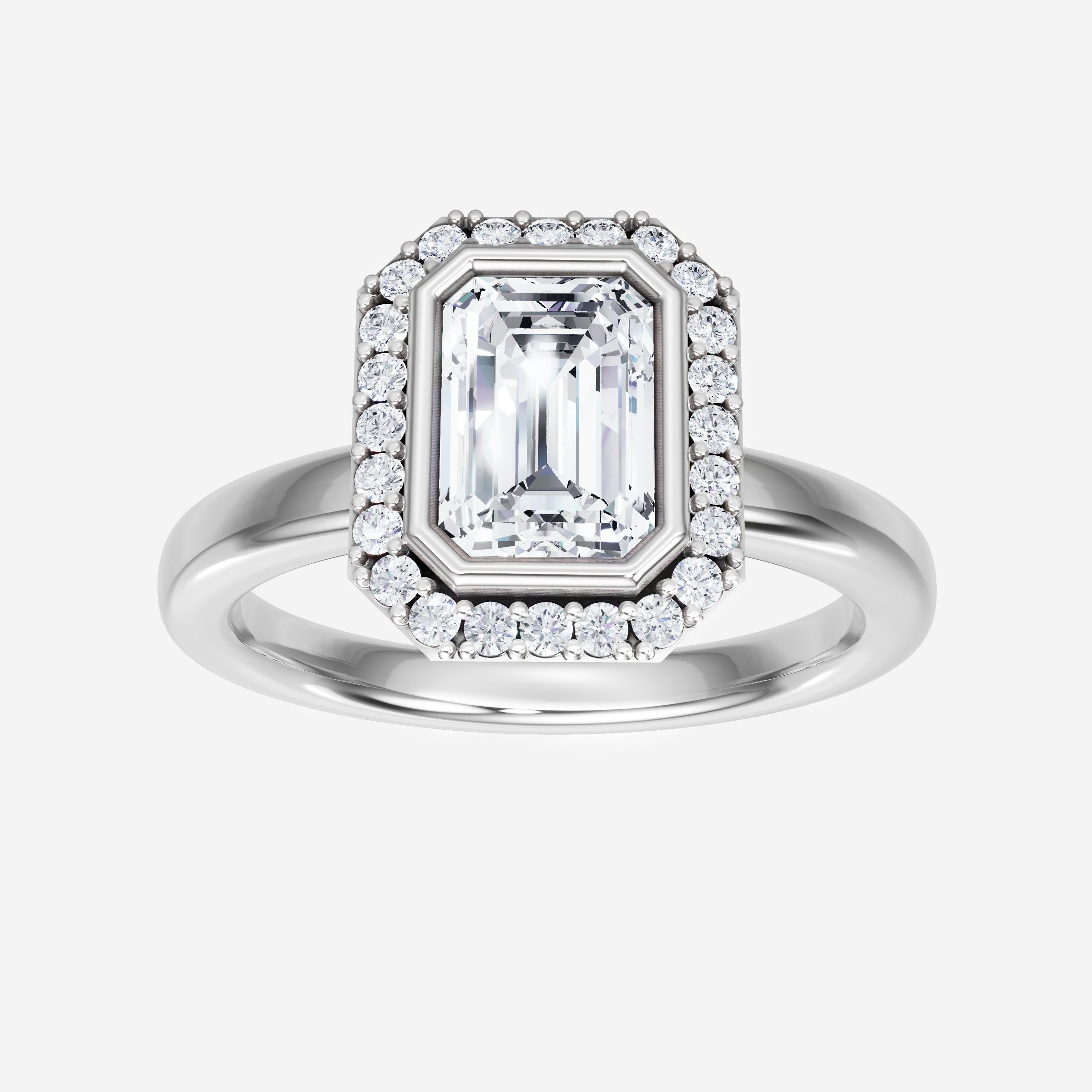 Anillo de esplendor brillante esmeralda