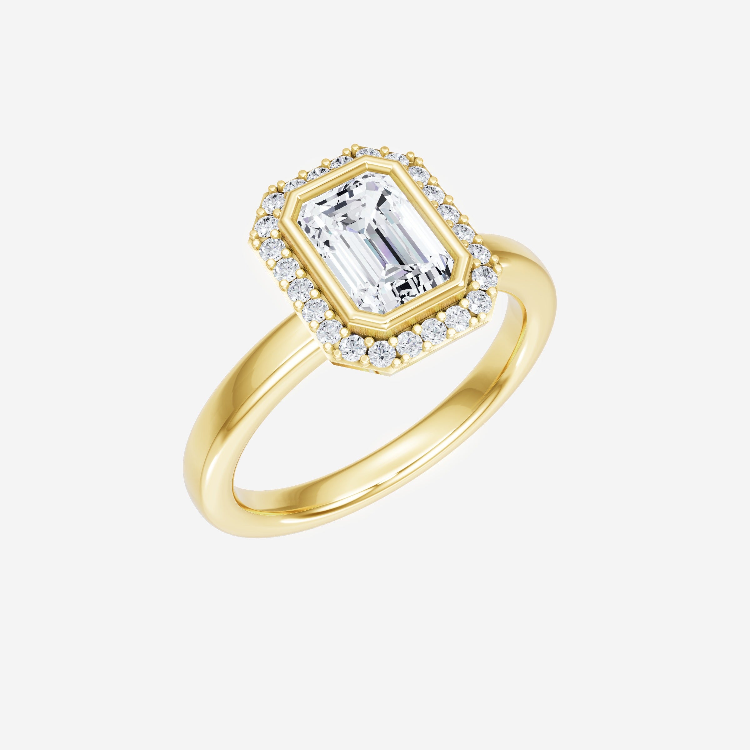 Anillo de esplendor brillante esmeralda