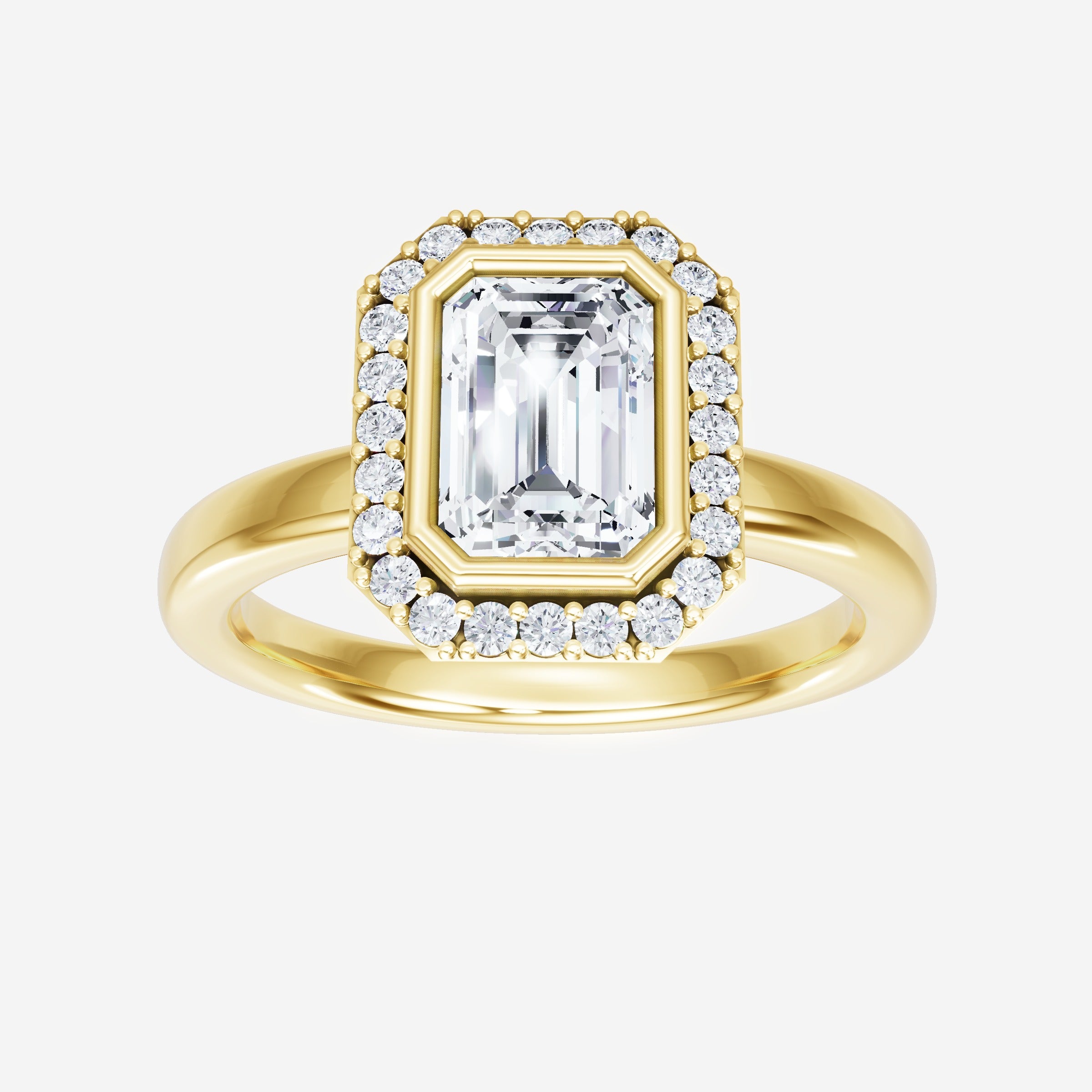 Anillo de esplendor brillante esmeralda