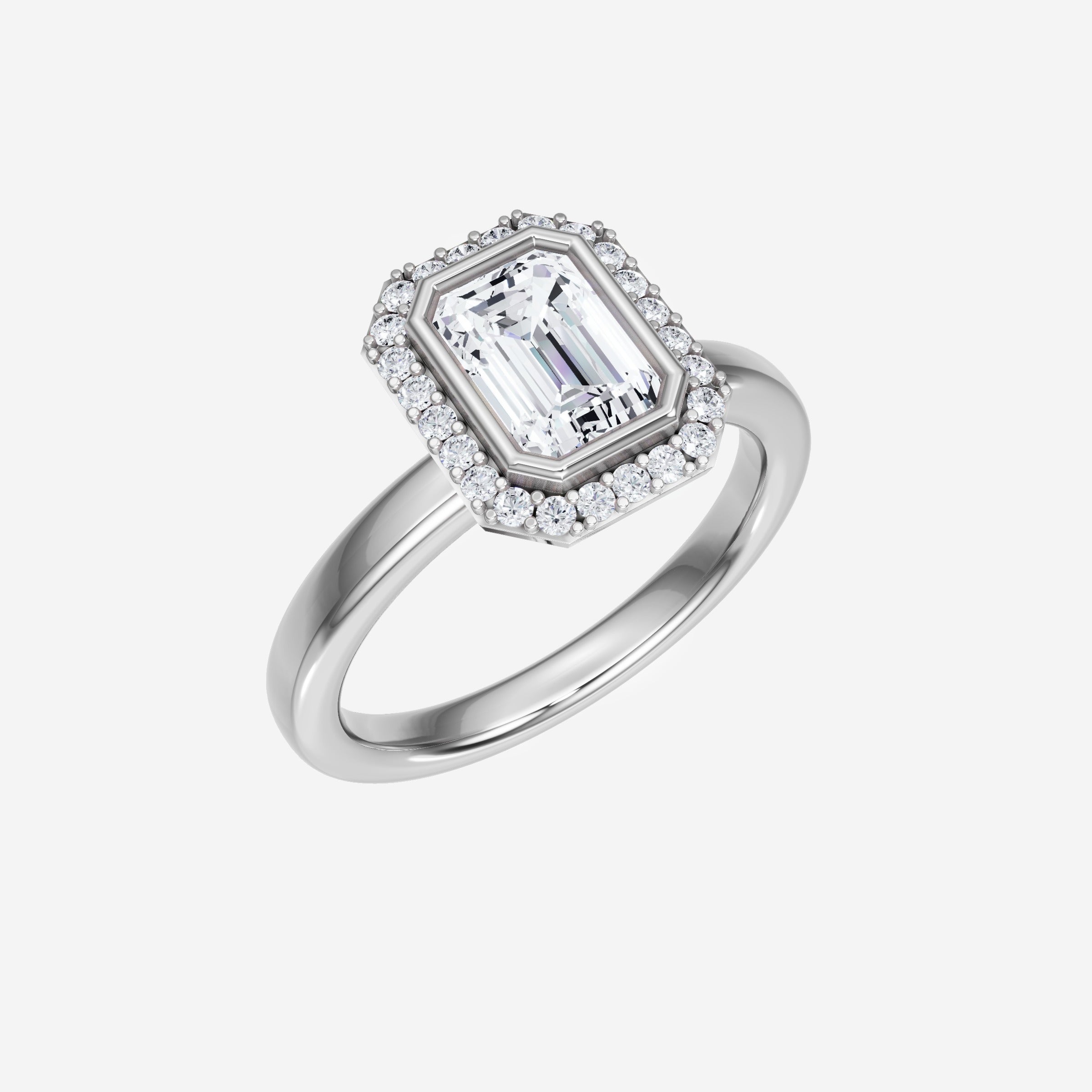 Anillo de esplendor brillante esmeralda