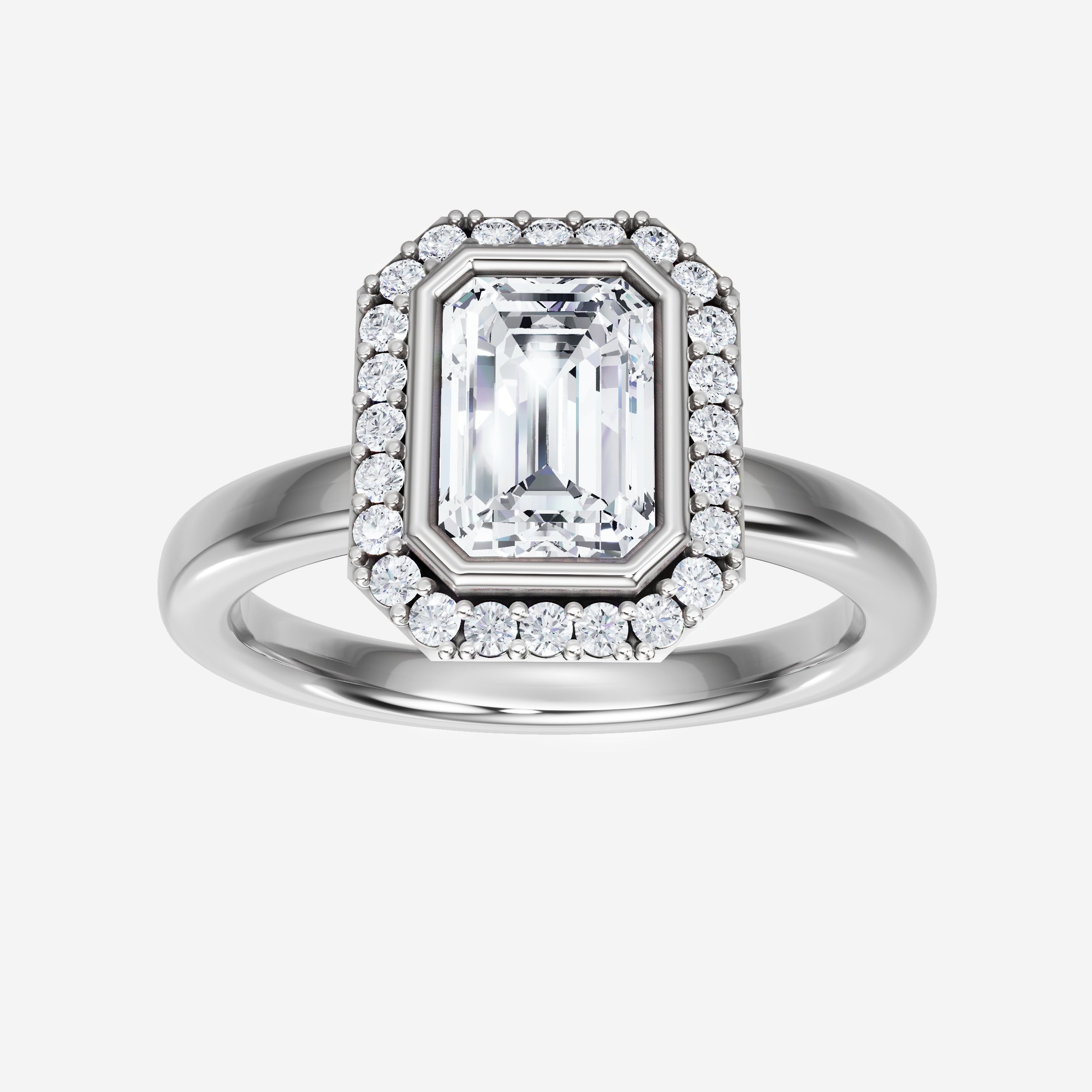 Anillo de esplendor brillante esmeralda