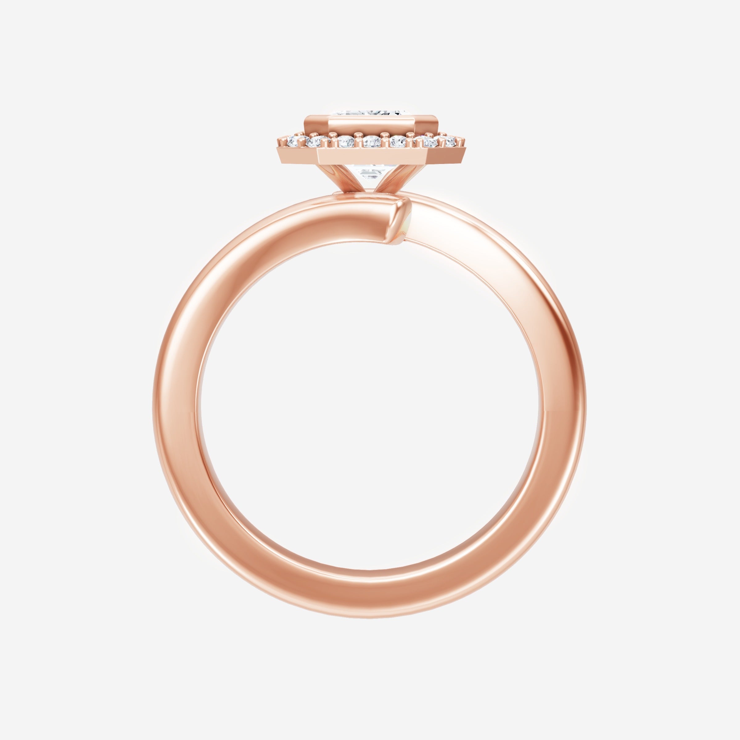 Anillo de esmeralda con destellos crepusculares