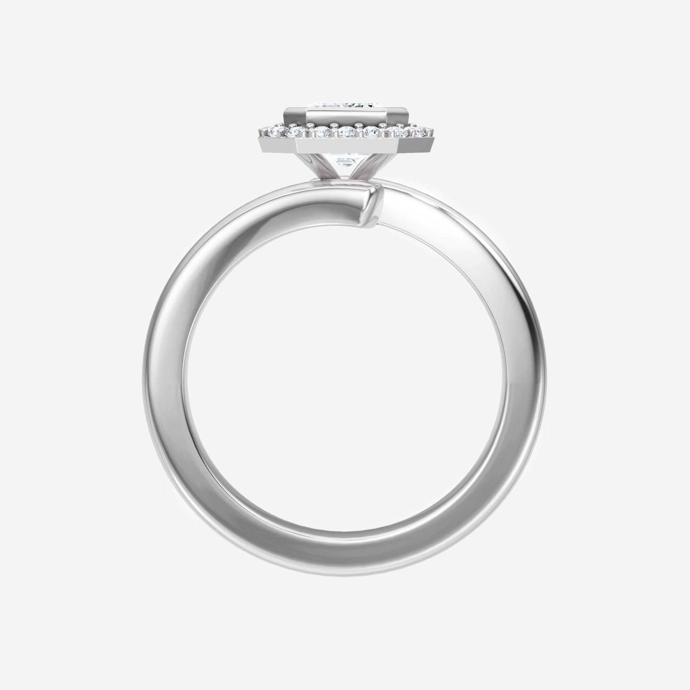 Anillo de esmeralda con destellos crepusculares