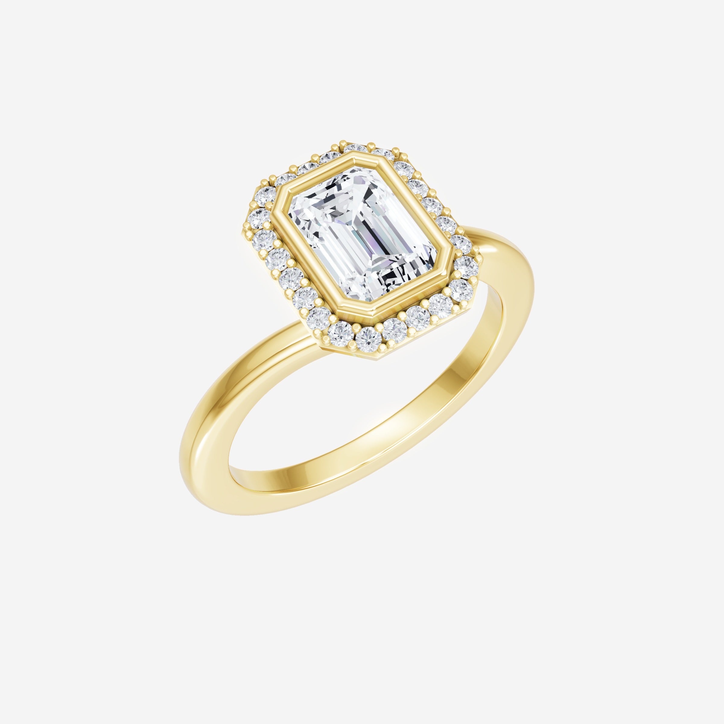 Anillo de esmeralda con destellos crepusculares