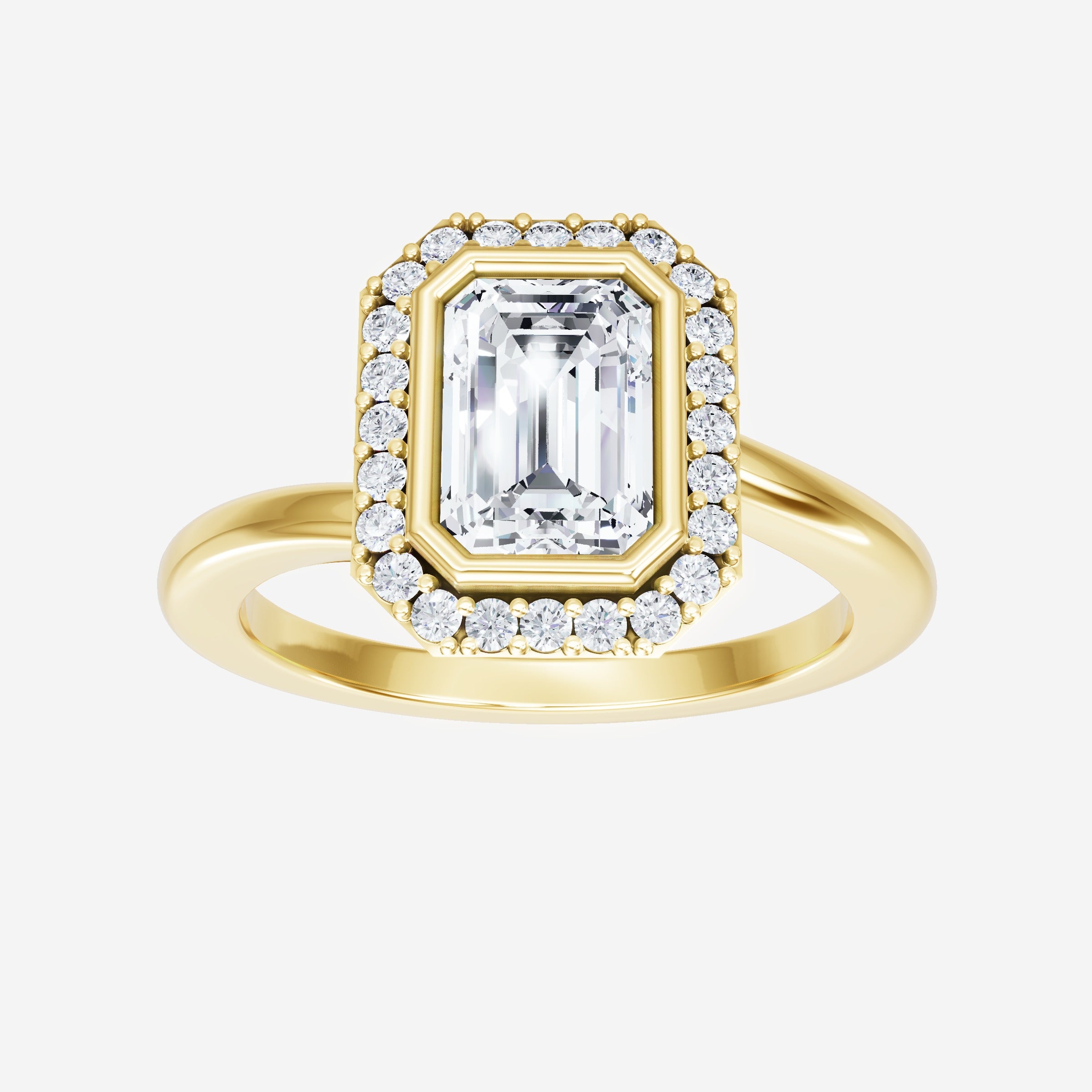 Anillo de esmeralda con destellos crepusculares