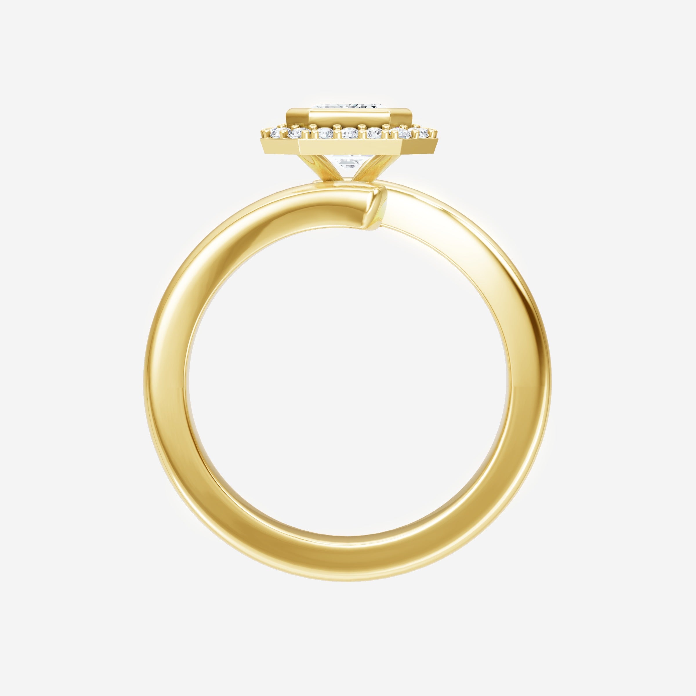 Anillo de esmeralda con destellos crepusculares