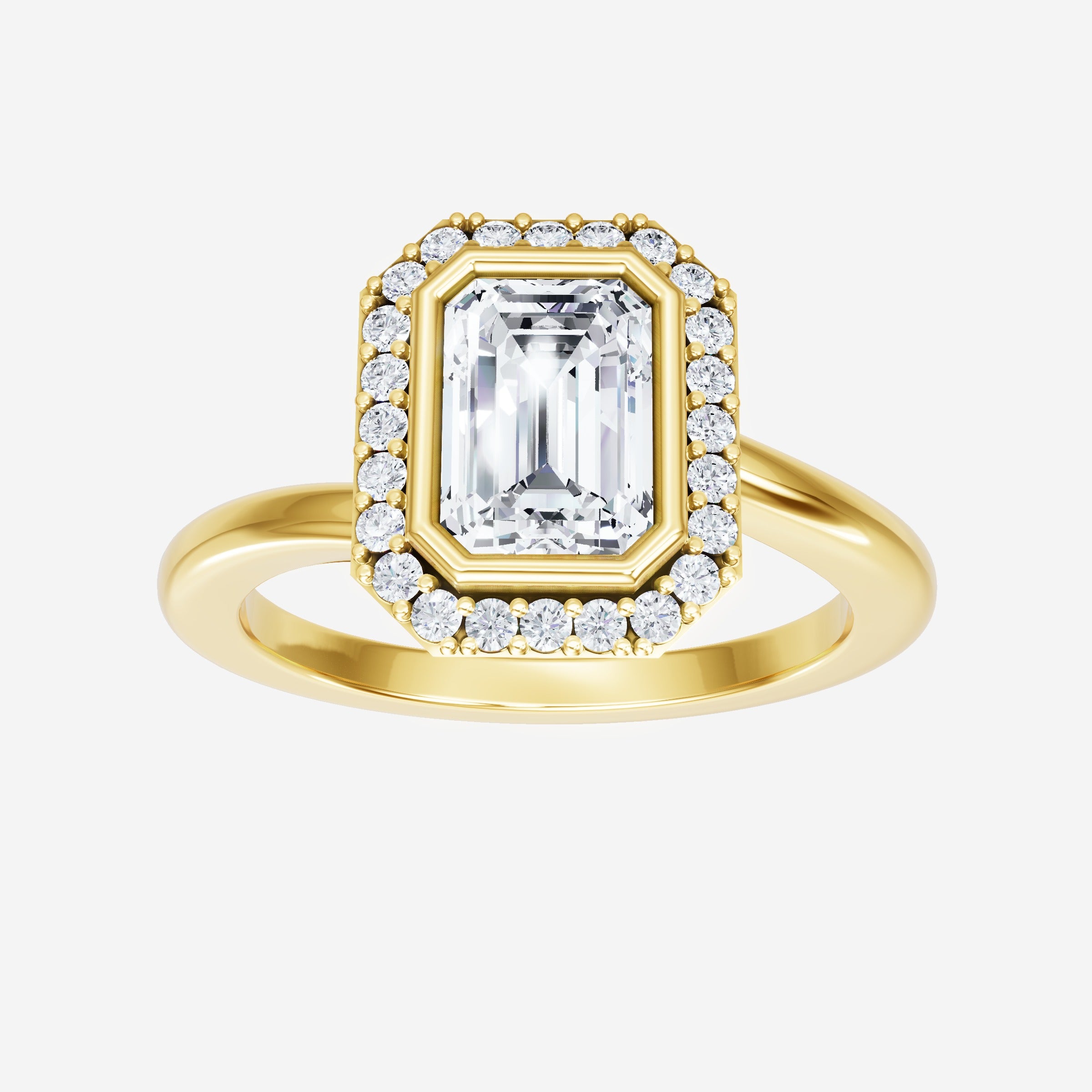 Anillo de esmeralda con destellos crepusculares