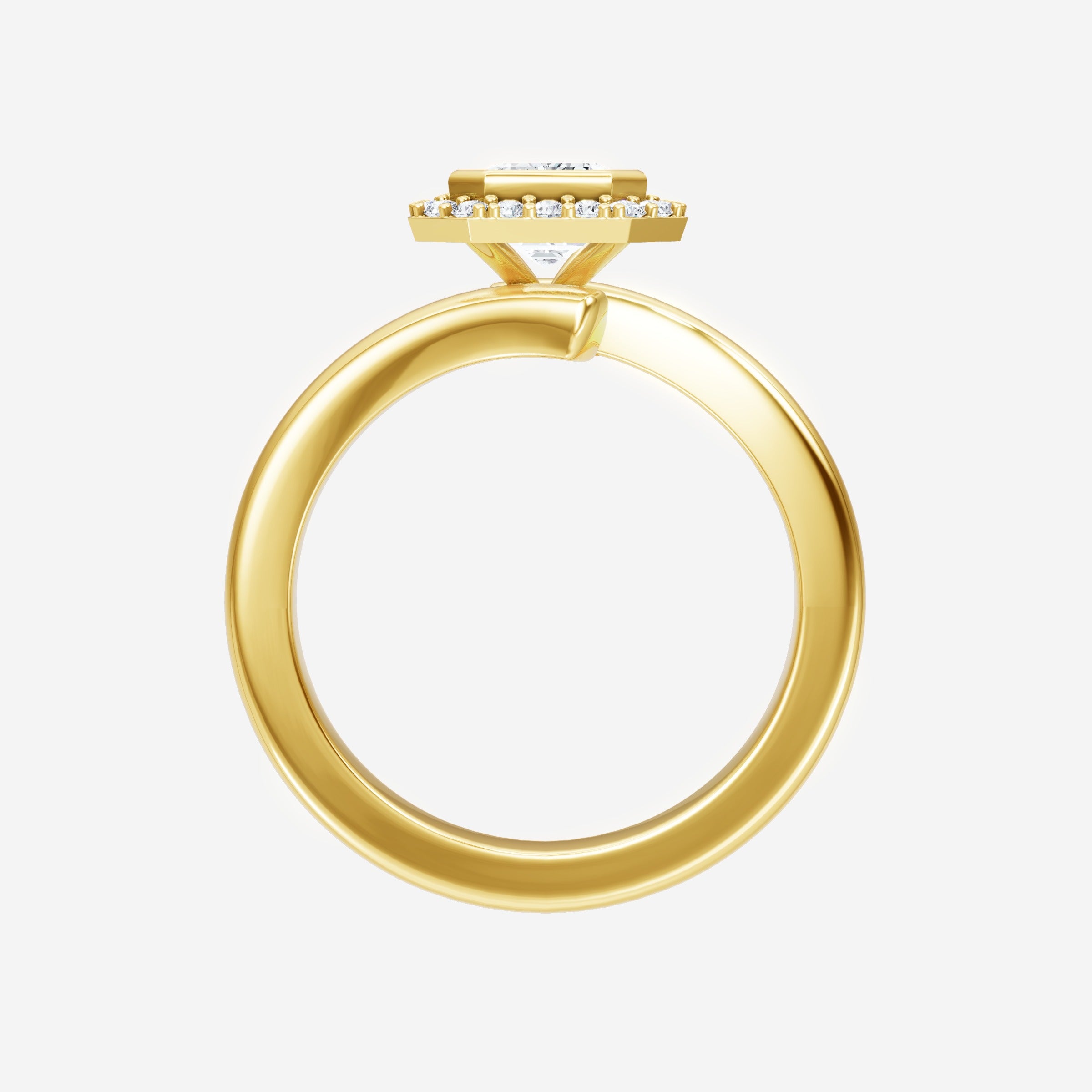 Anillo de esmeralda con destellos crepusculares