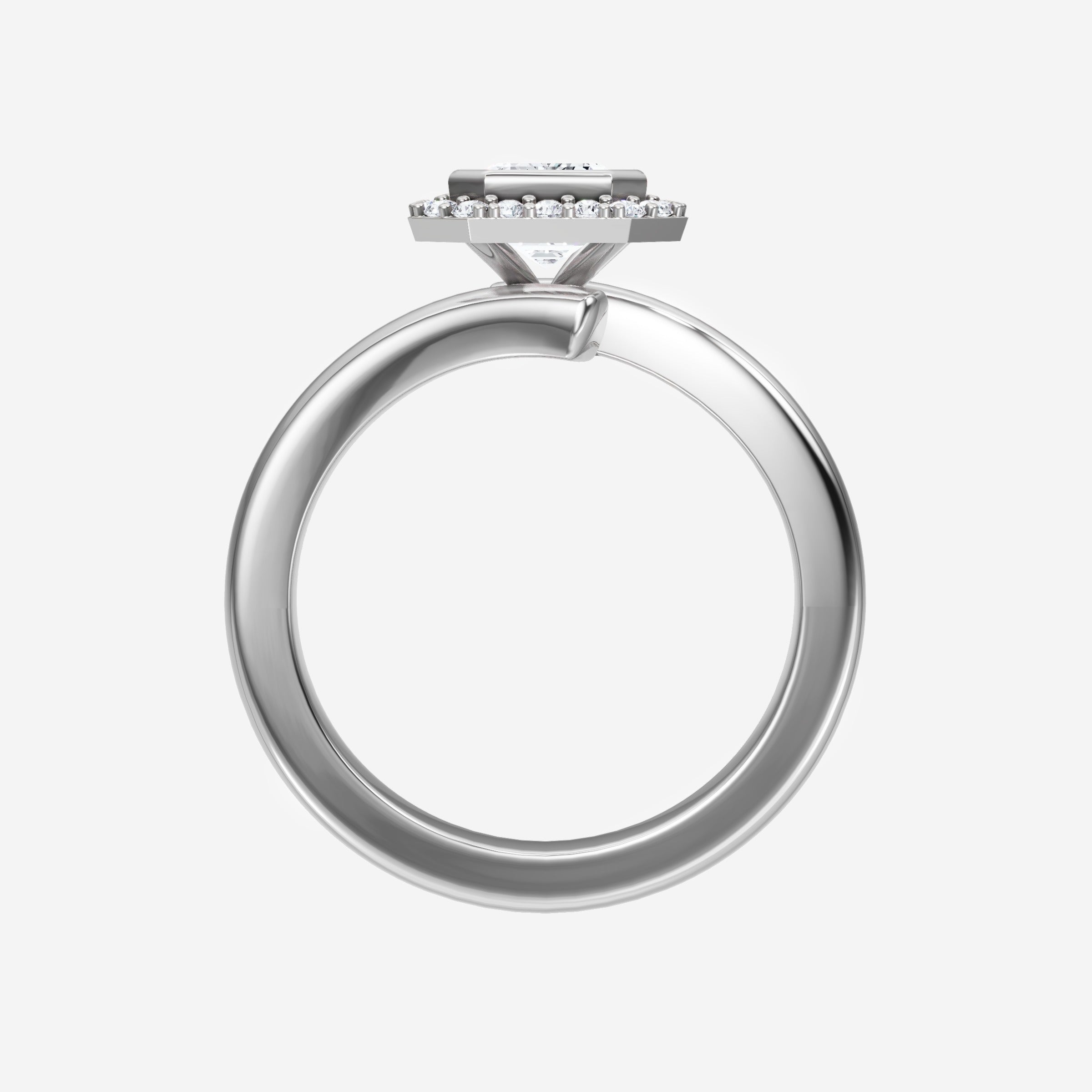 Anillo de esmeralda con destellos crepusculares