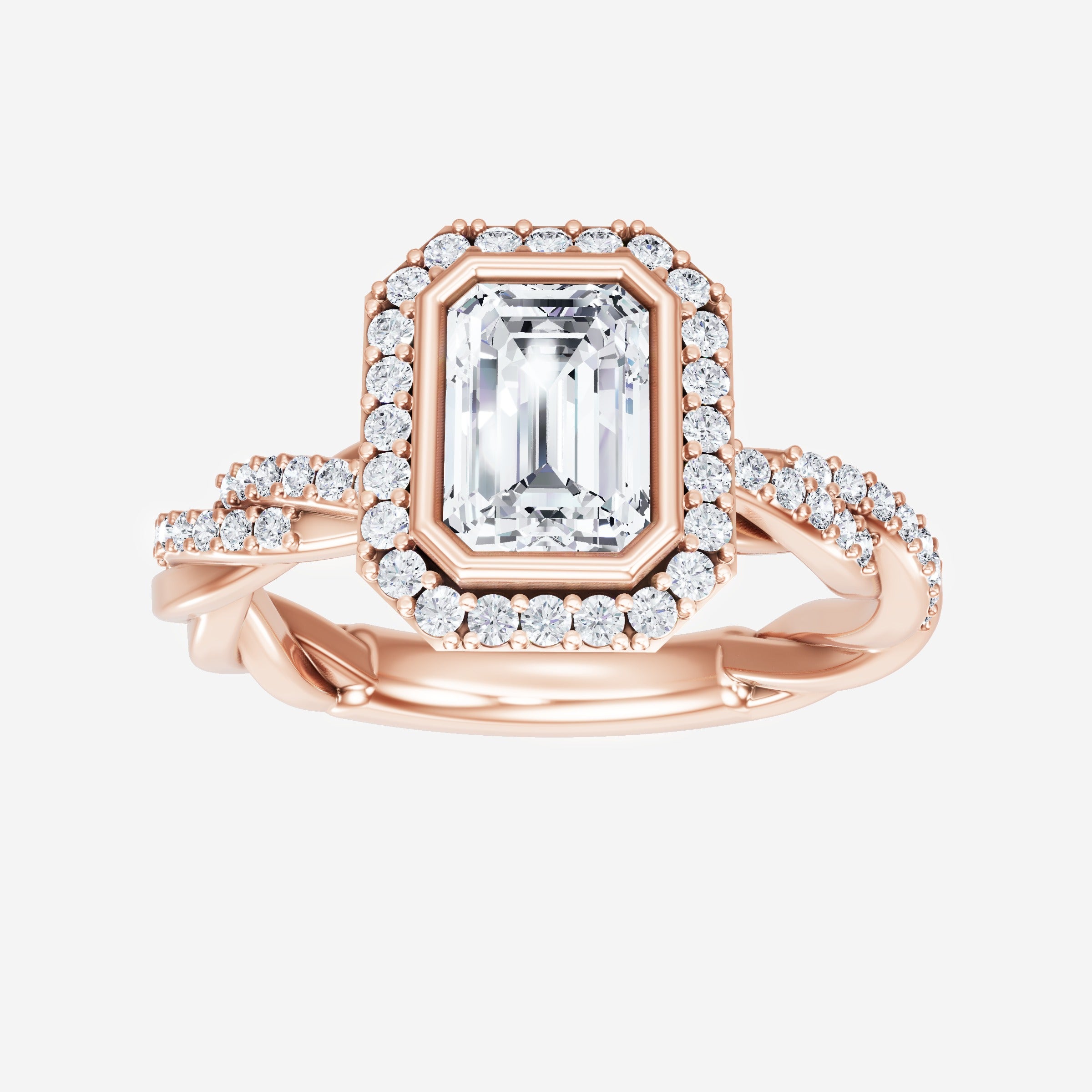 Anillo de esplendor brillante esmeralda