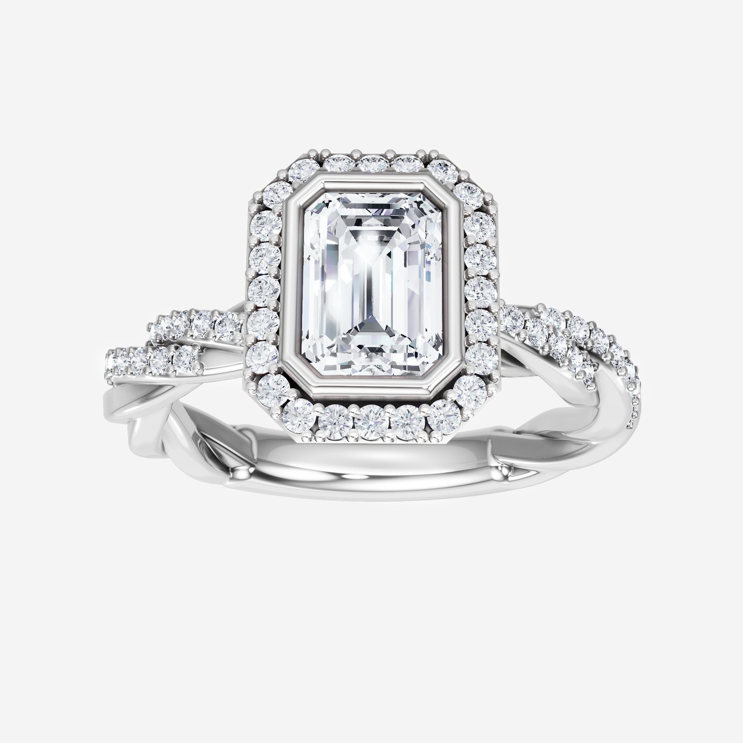 Anillo de esplendor brillante esmeralda