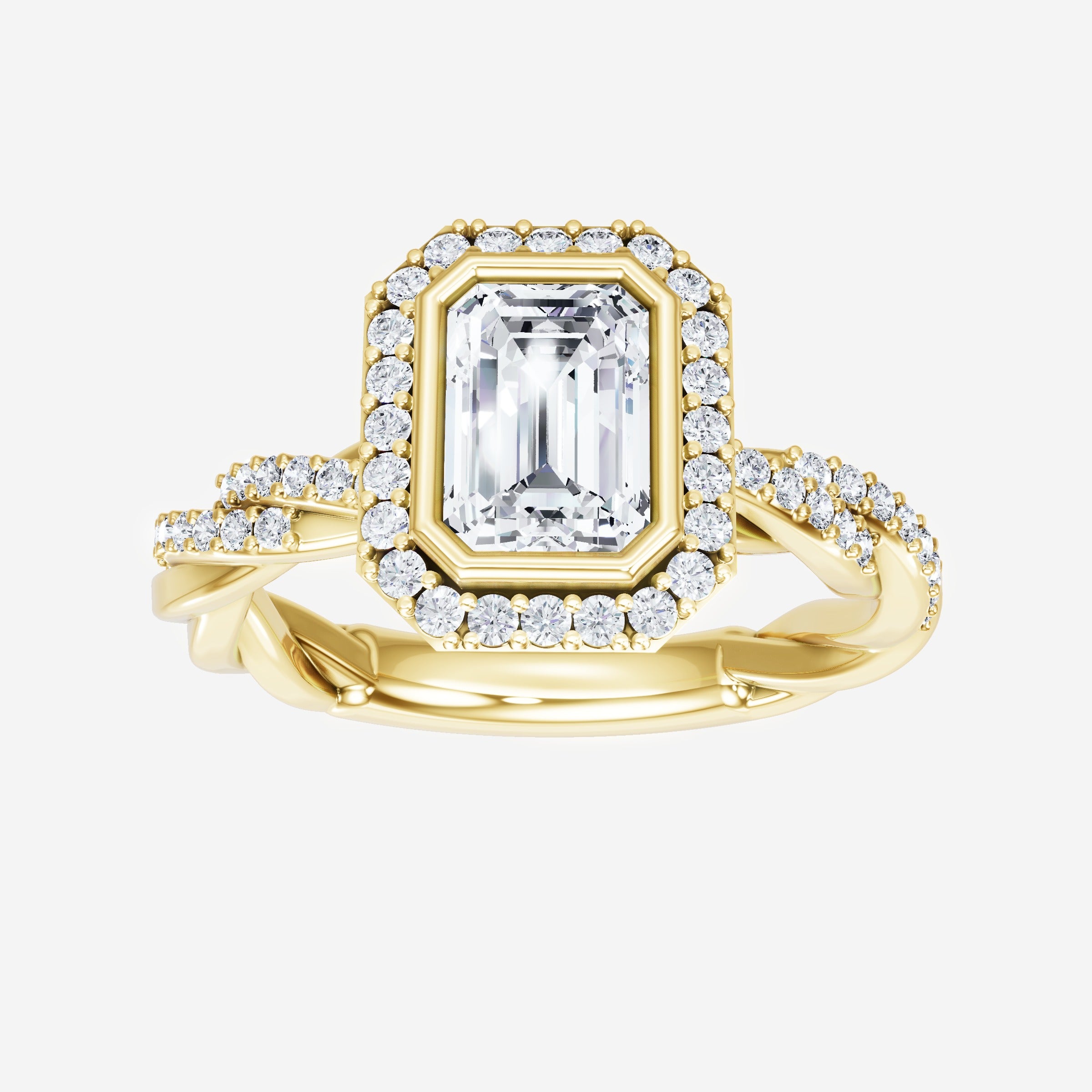 Anillo de esplendor brillante esmeralda