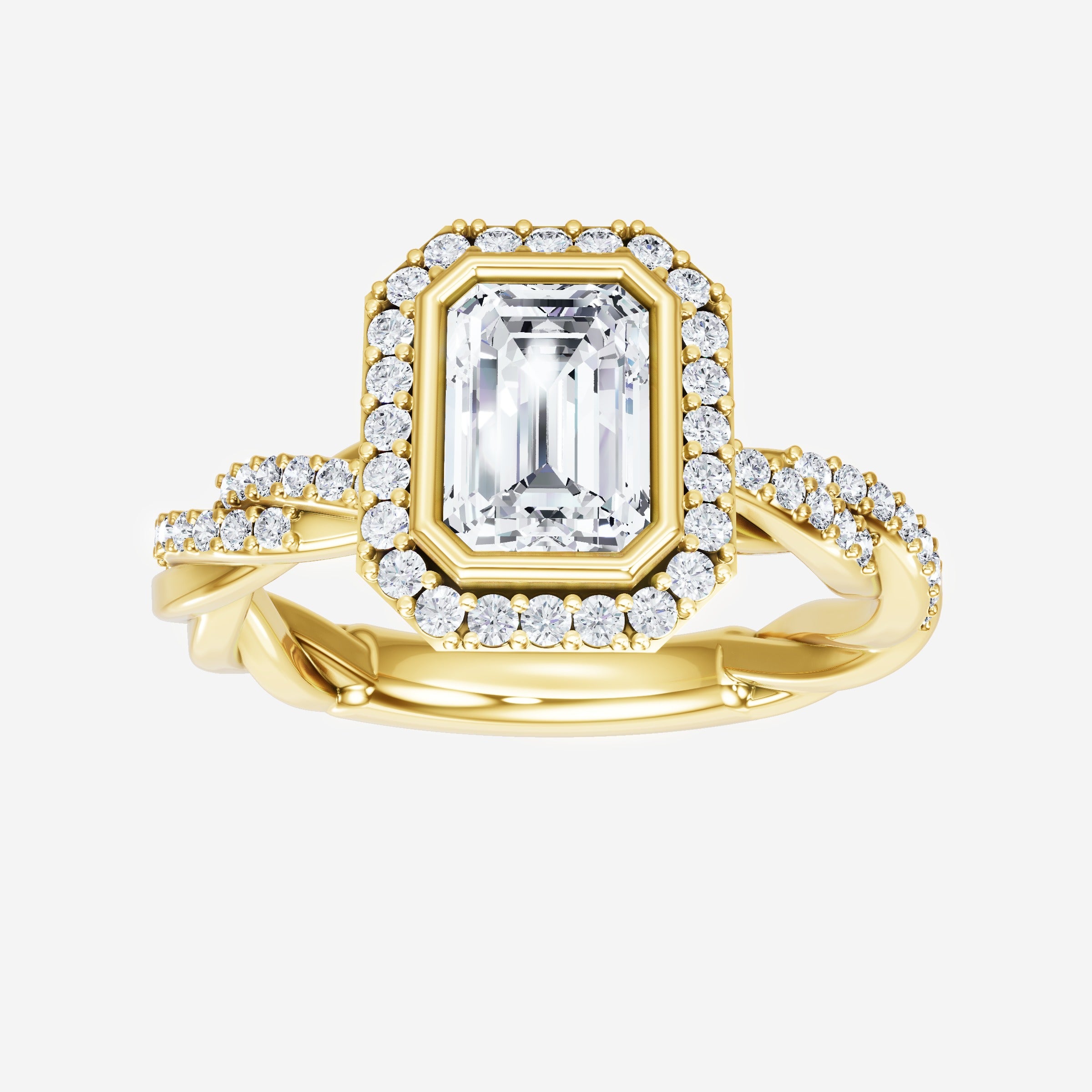 Anillo de esplendor brillante esmeralda