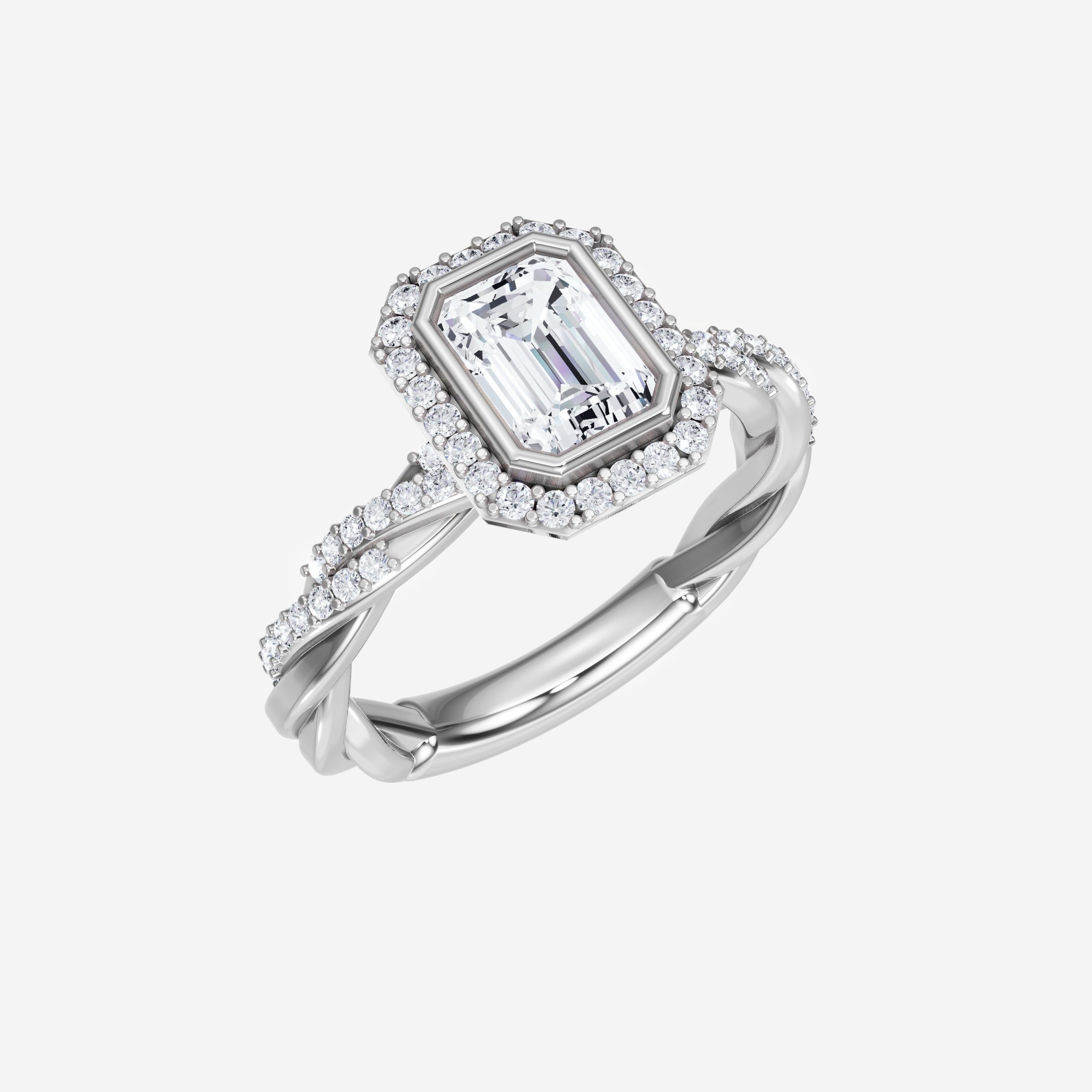 Anillo de esplendor brillante esmeralda