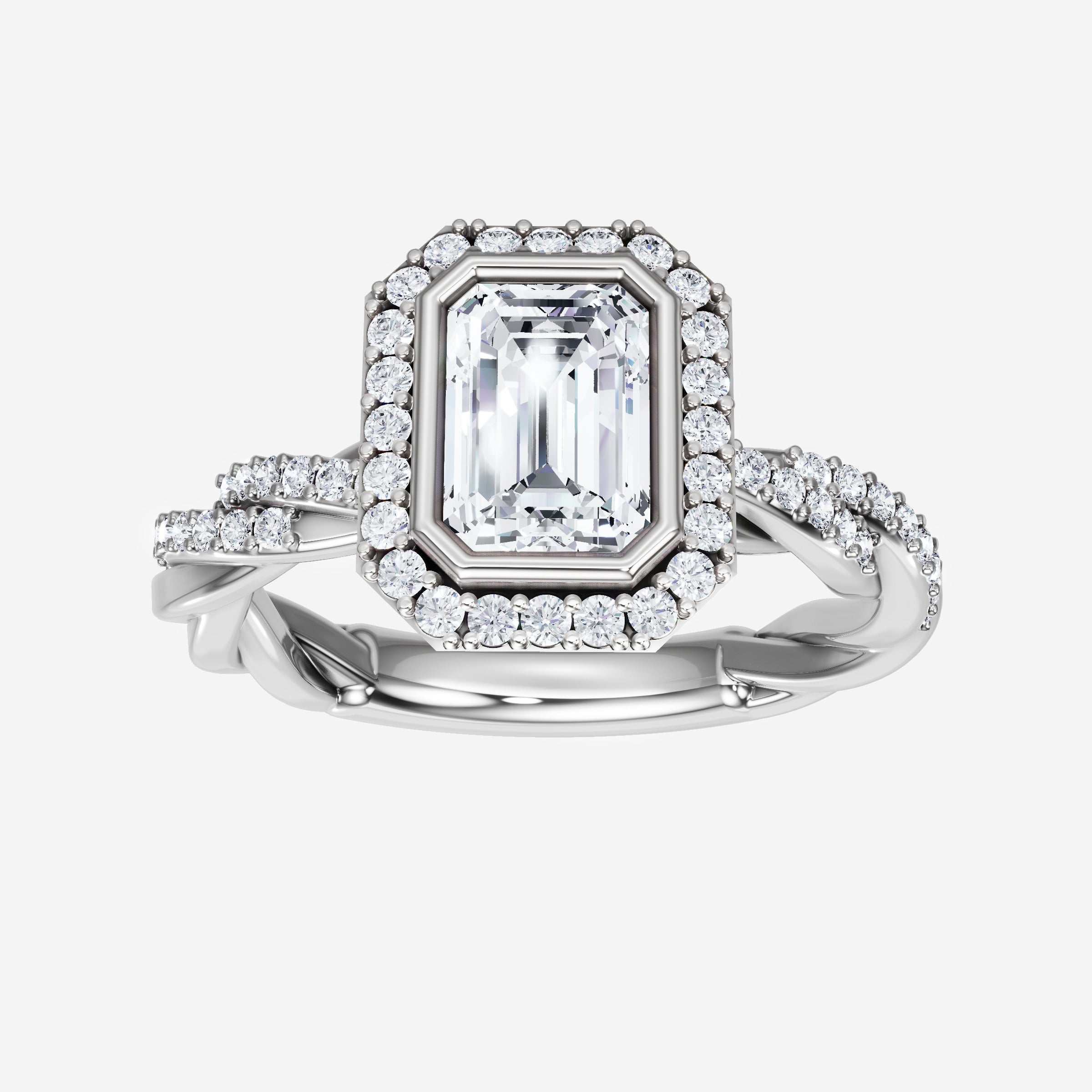 Anillo de esplendor brillante esmeralda