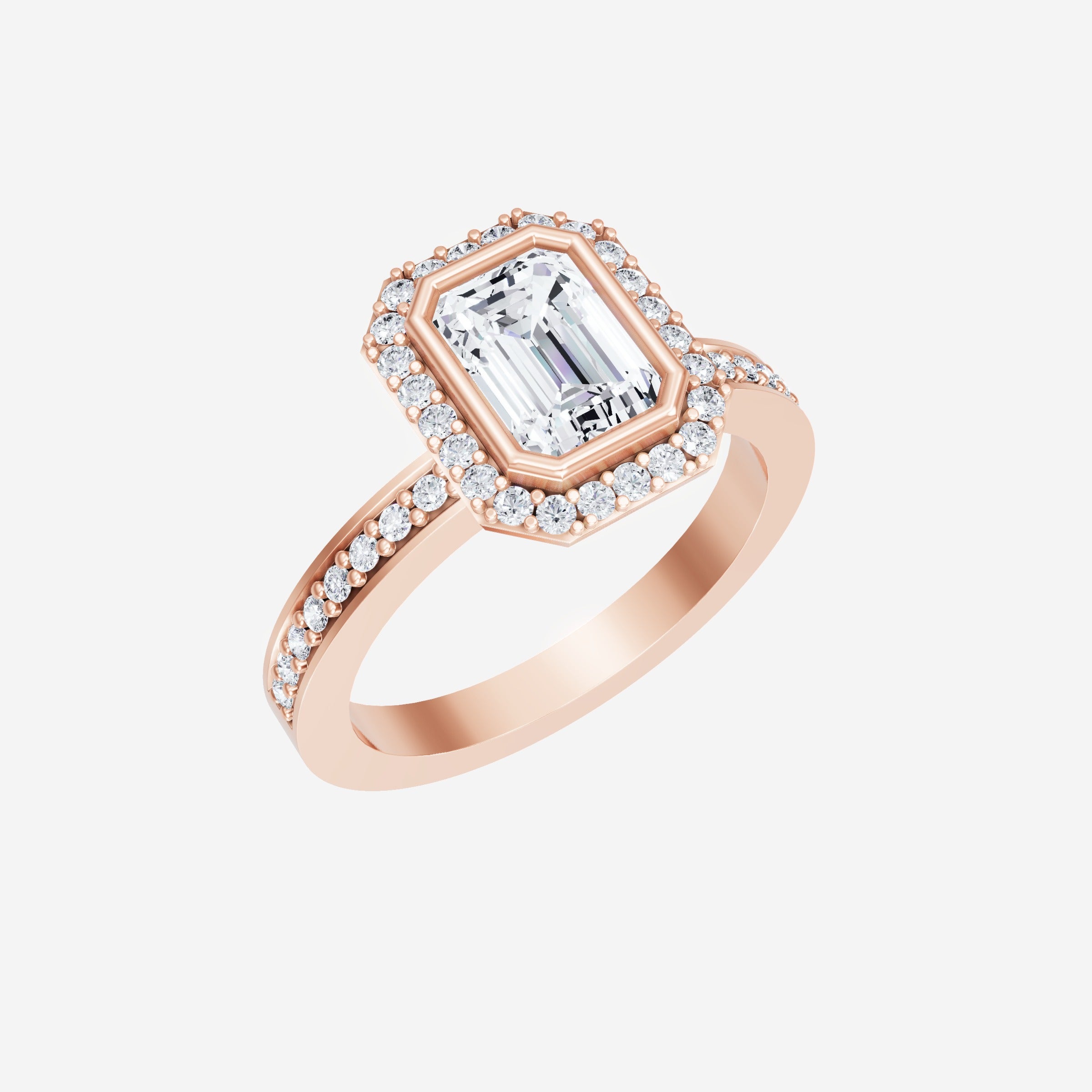 Anillo de esmeralda con destellos crepusculares