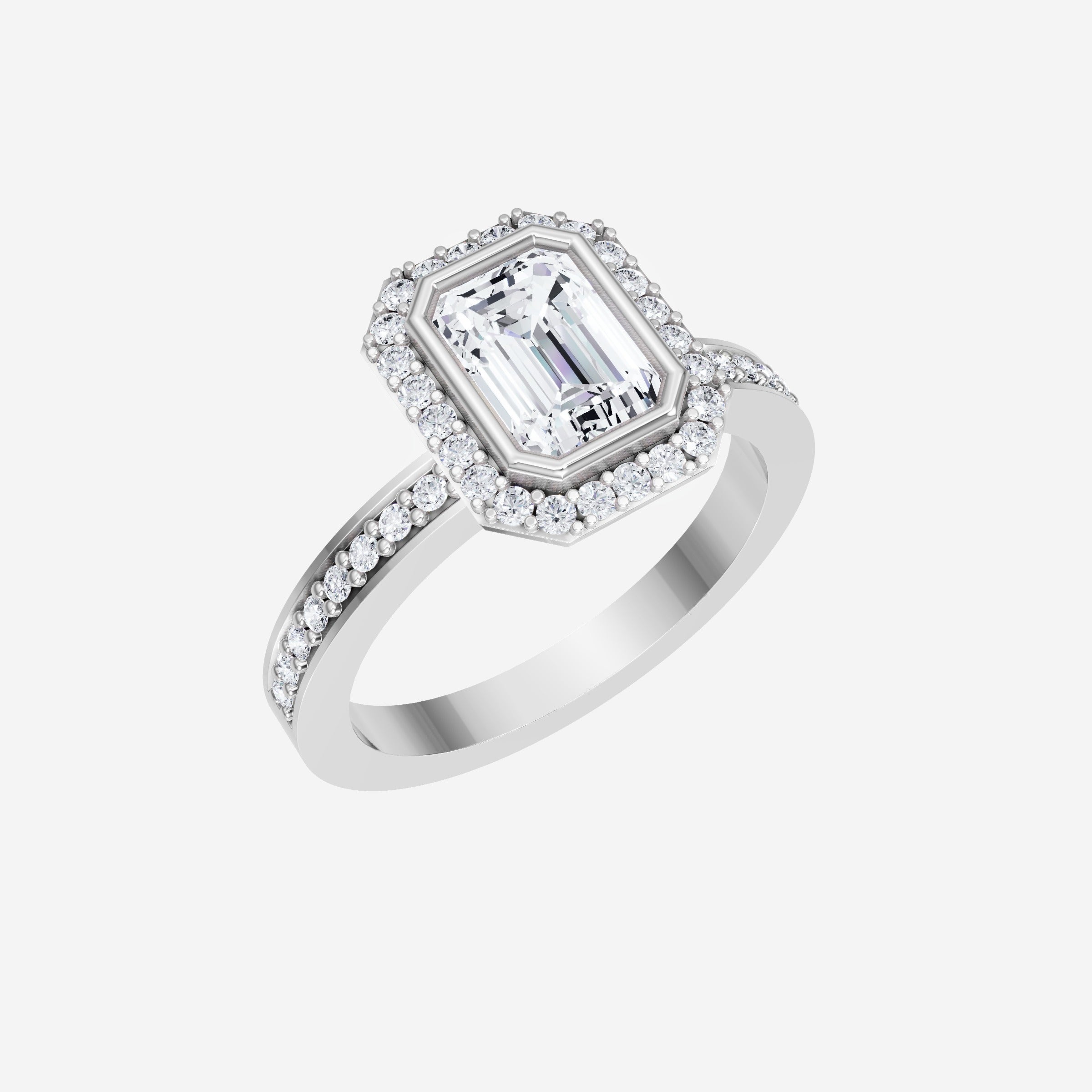 Anillo de esmeralda con destellos crepusculares