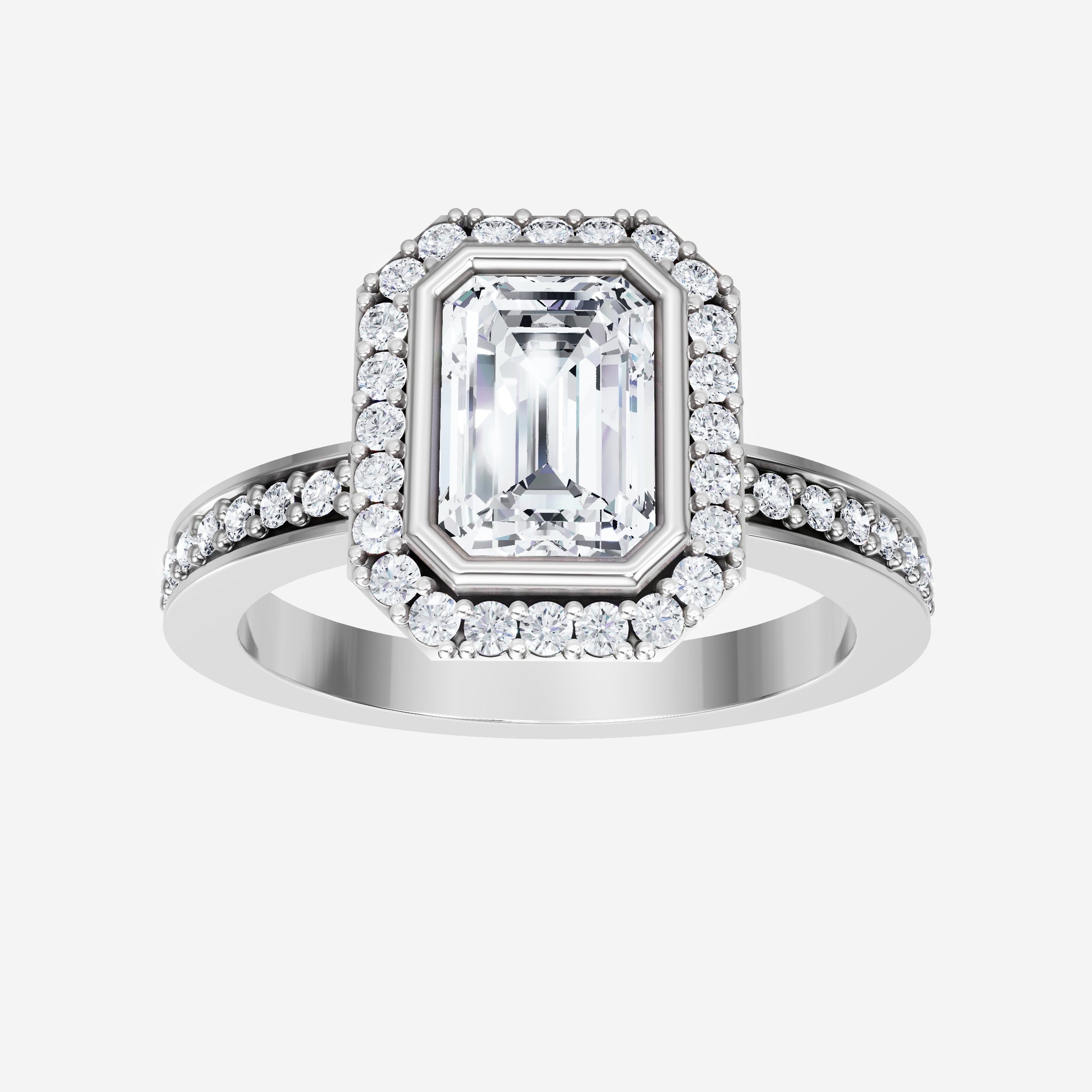 Anillo de esmeralda con destellos crepusculares