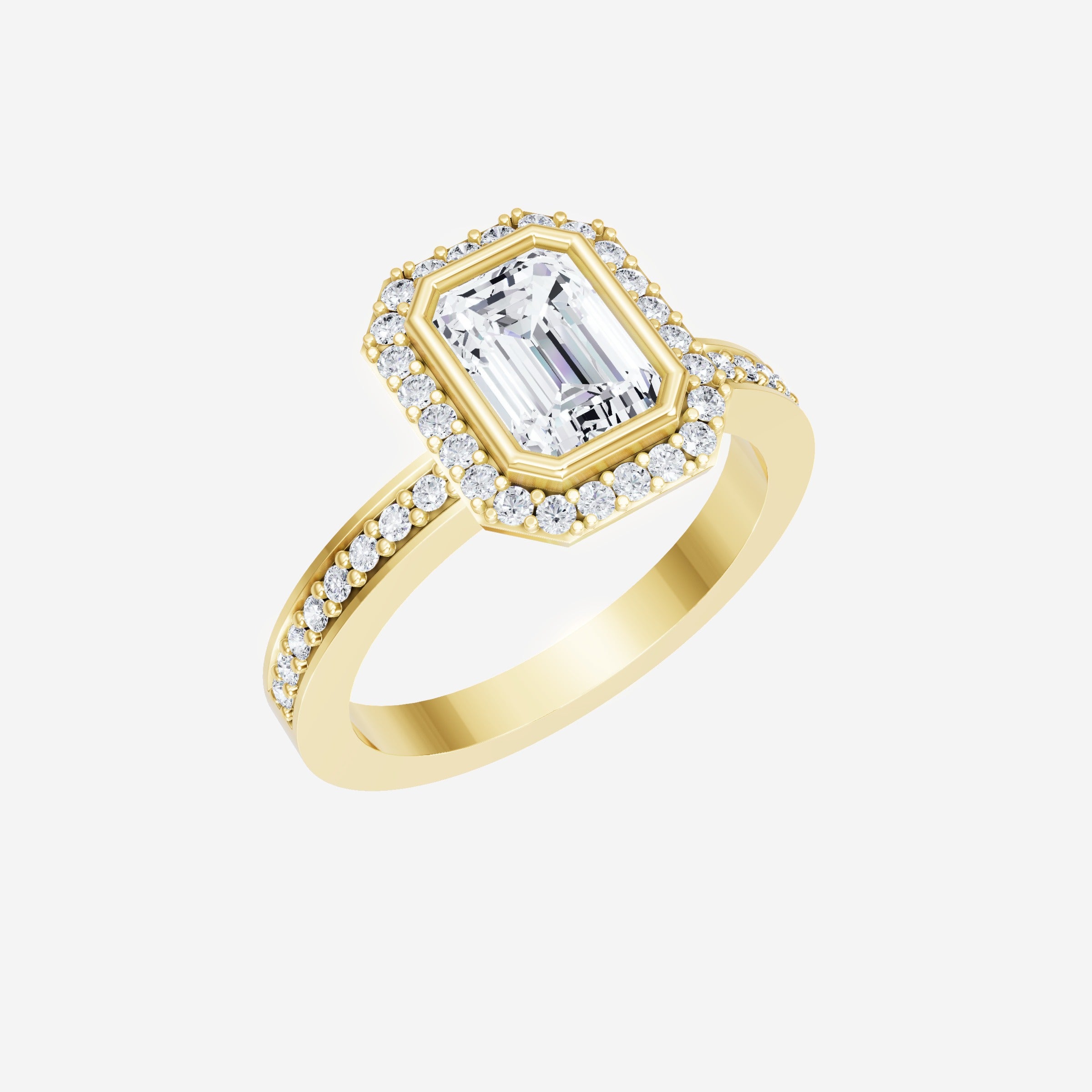 Anillo de esmeralda con destellos crepusculares