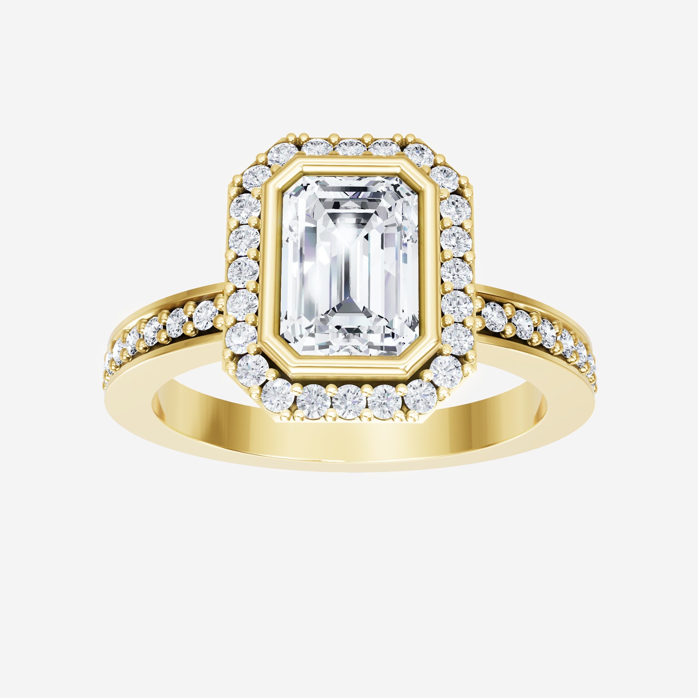 Anillo de esmeralda con destellos crepusculares