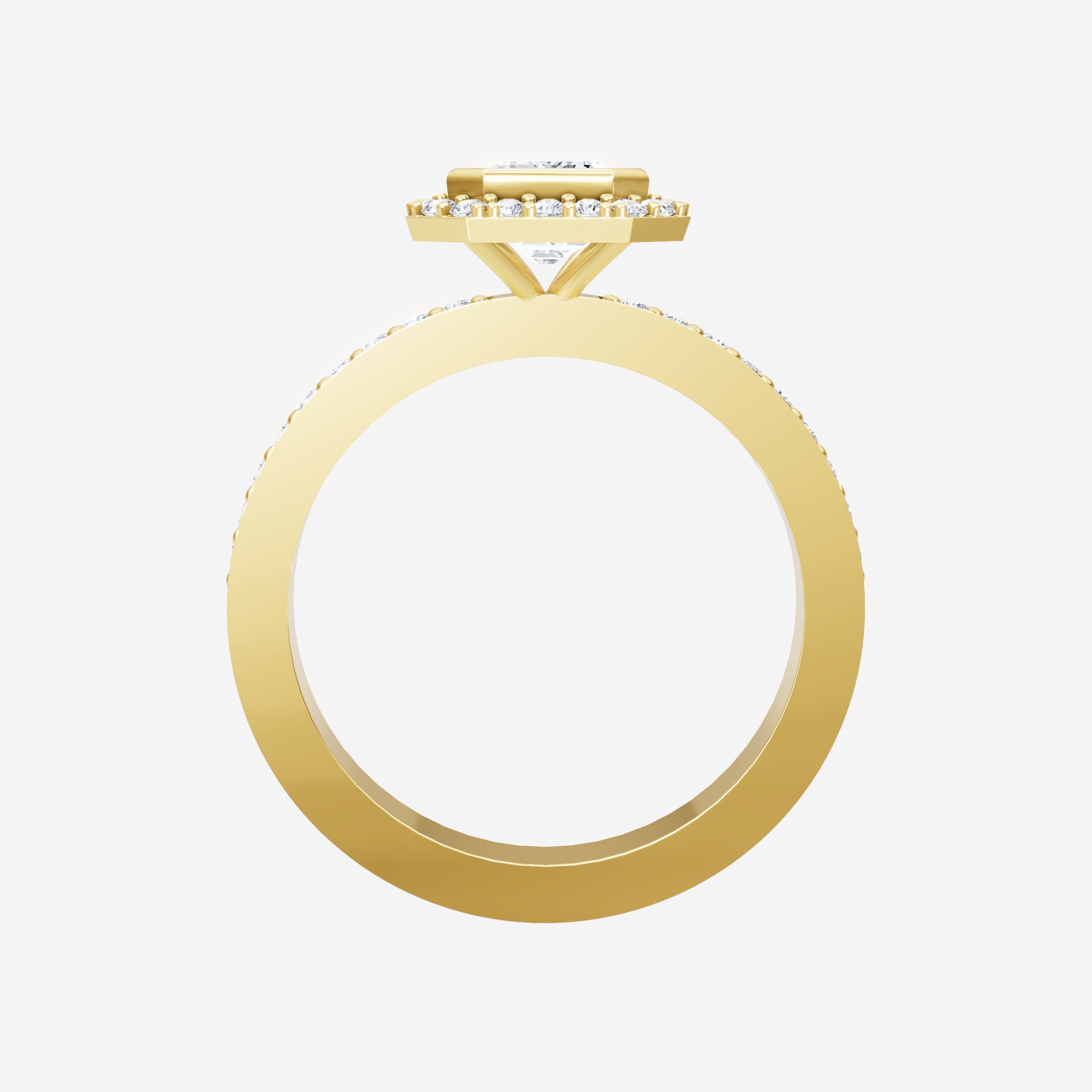 Anillo de esmeralda con destellos crepusculares