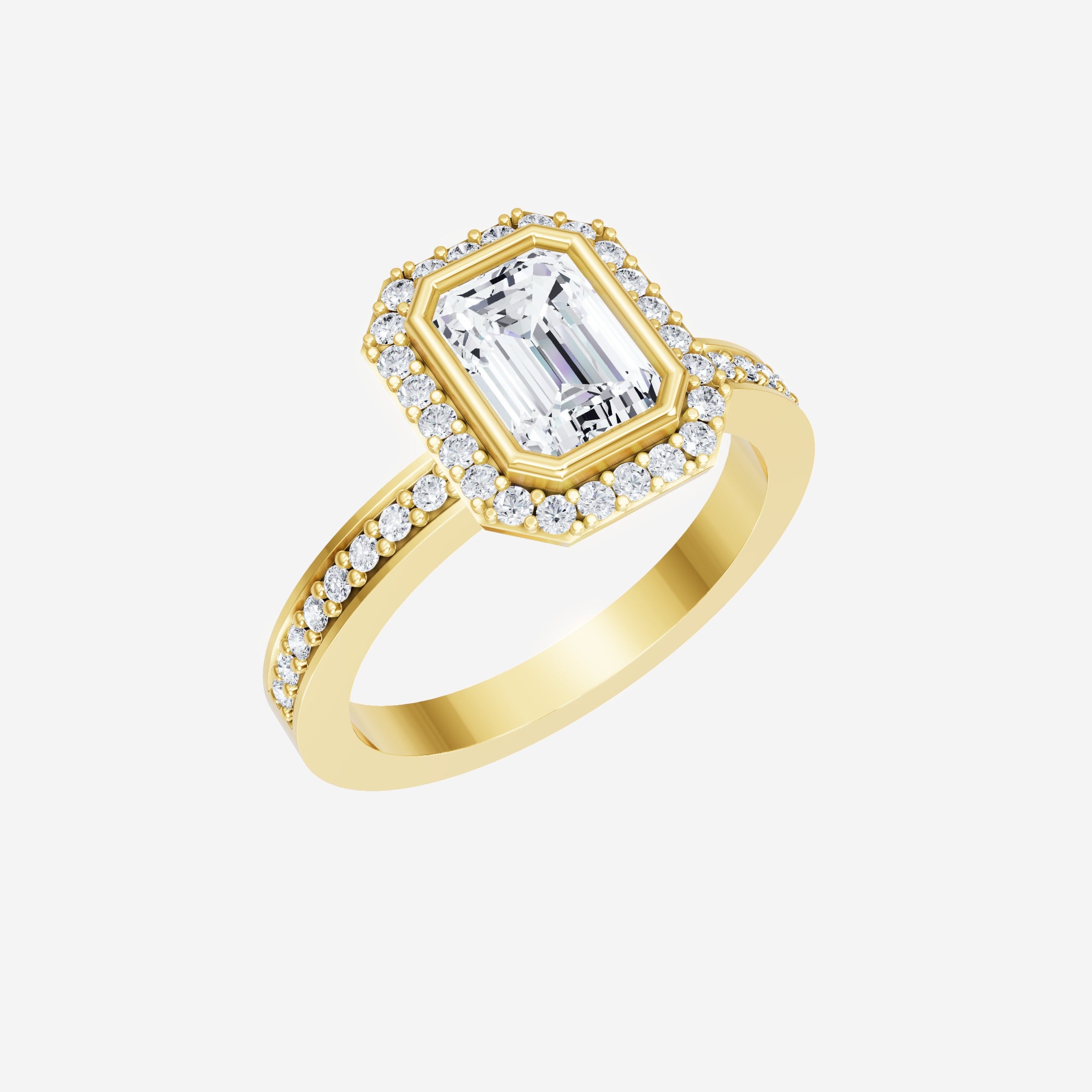 Anillo de esmeralda con destellos crepusculares