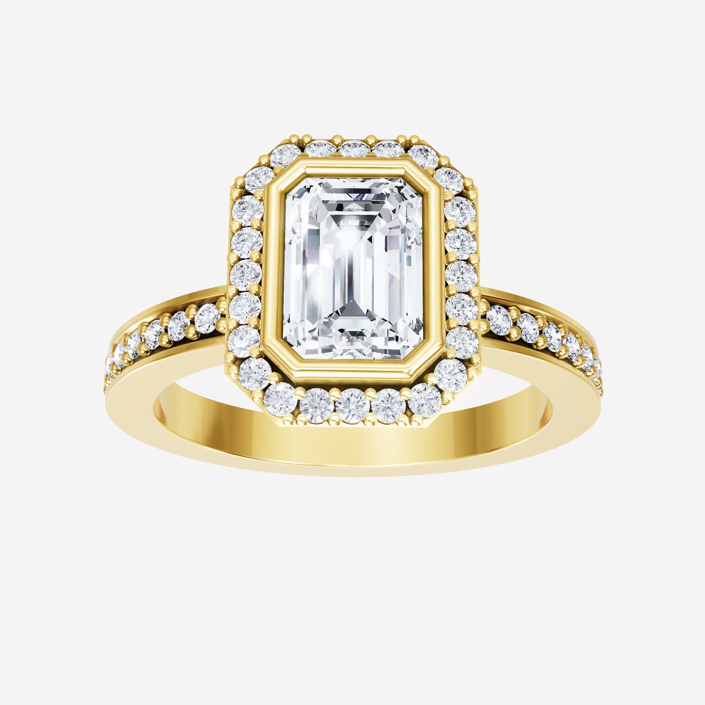 Anillo de esmeralda con destellos crepusculares