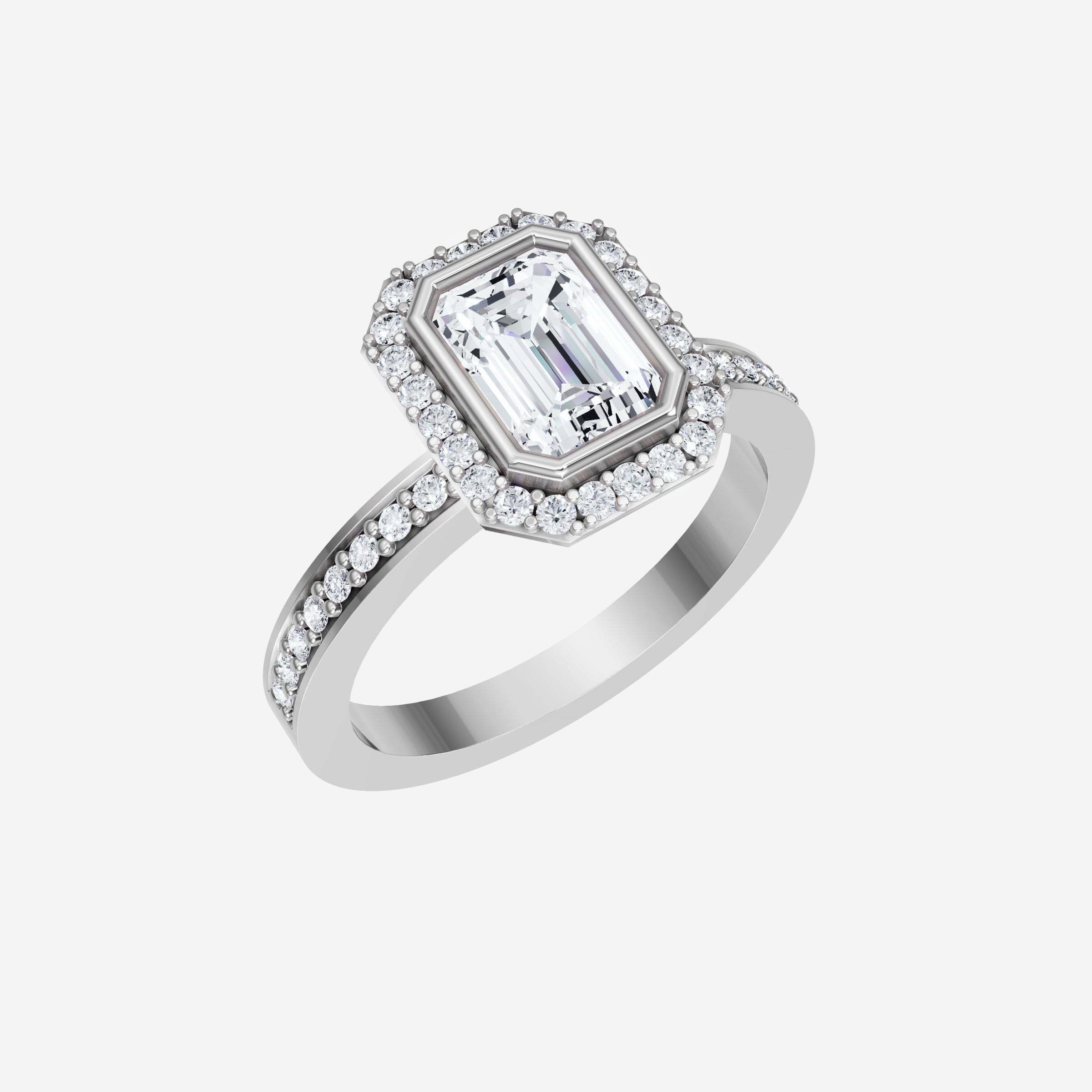 Anillo de esmeralda con destellos crepusculares