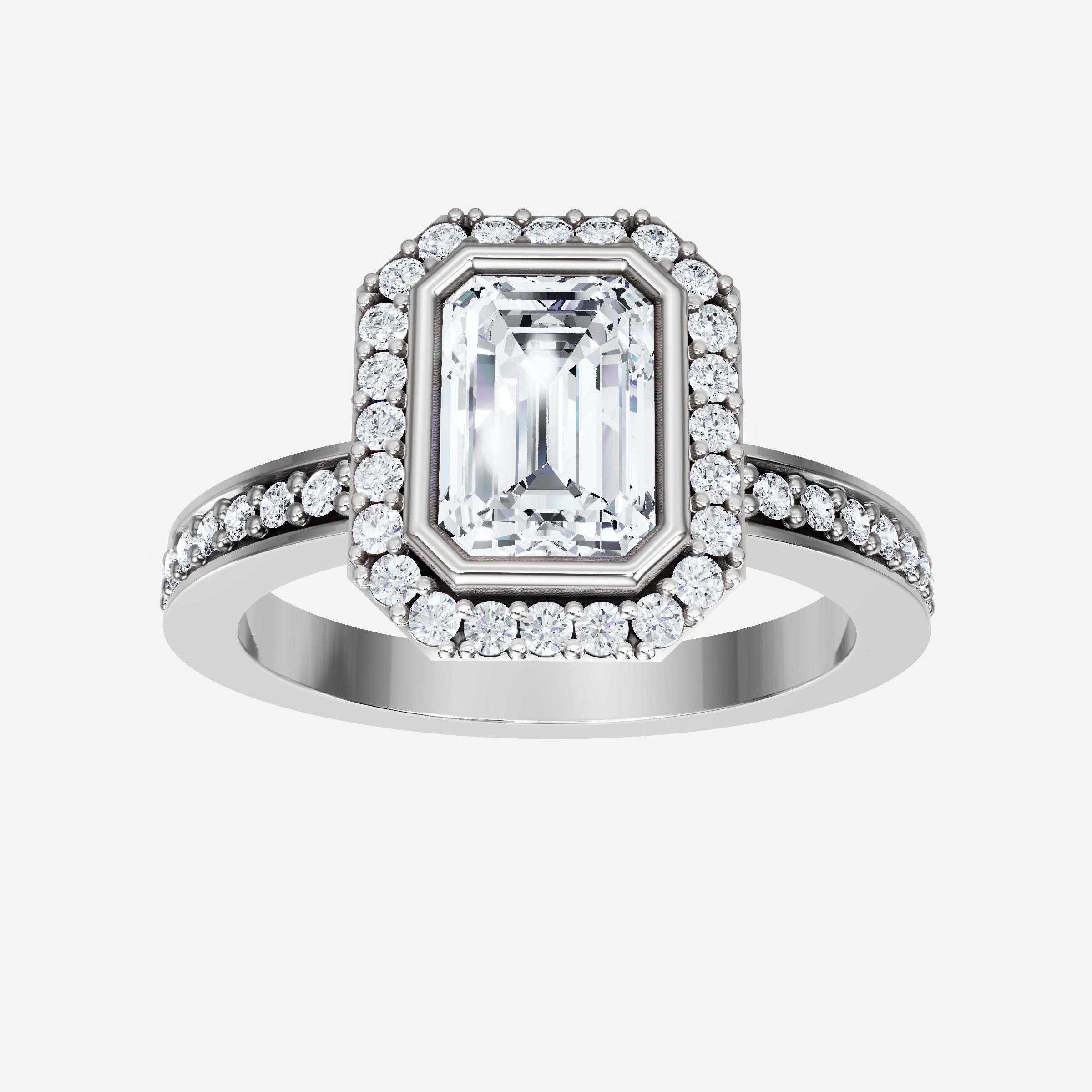 Anillo de esmeralda con destellos crepusculares