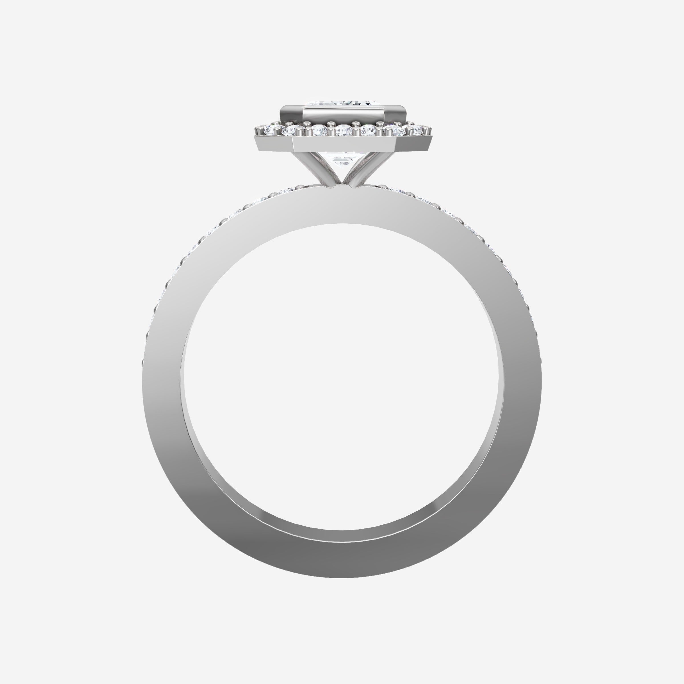 Anillo de esmeralda con destellos crepusculares