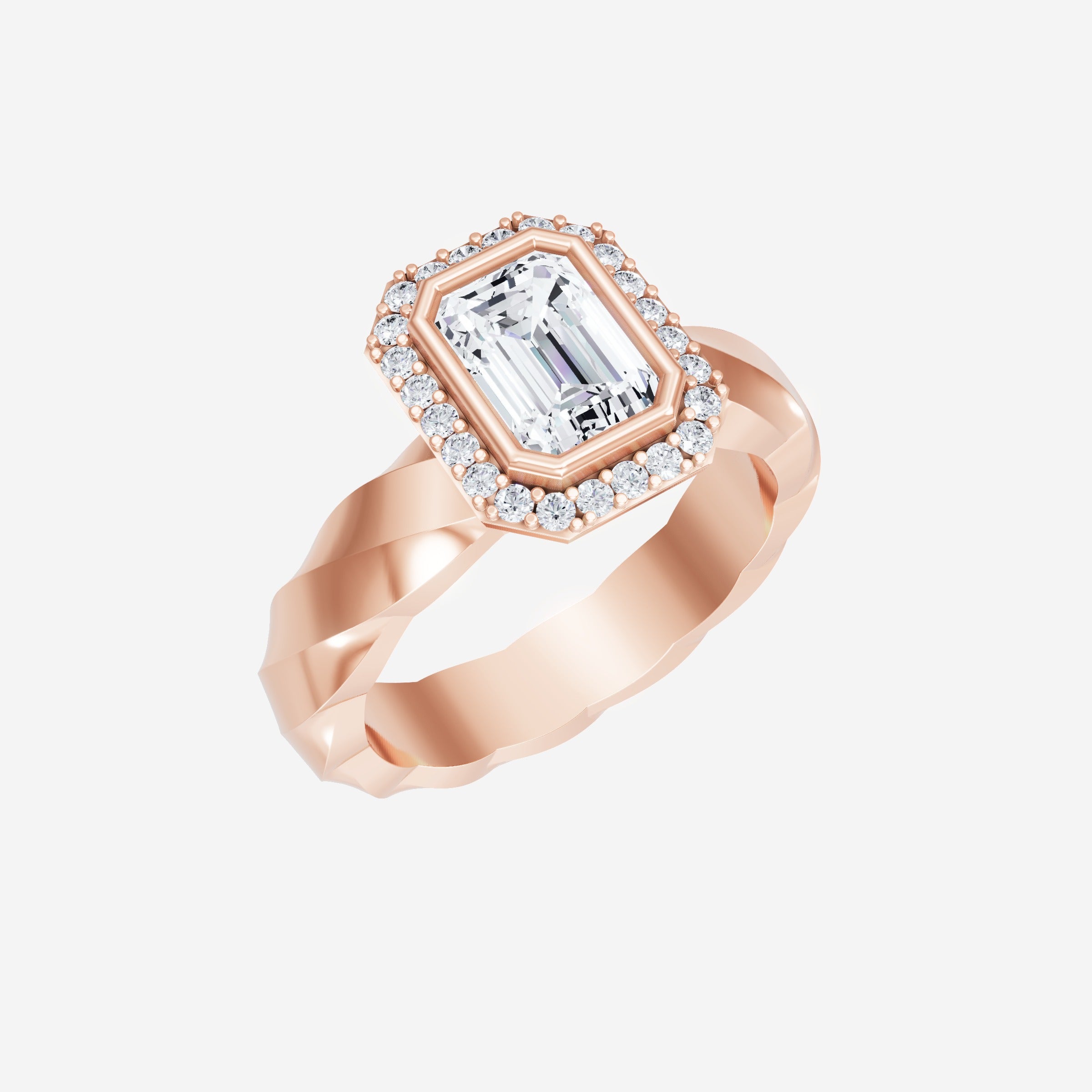 Anillo de esmeralda con destellos crepusculares