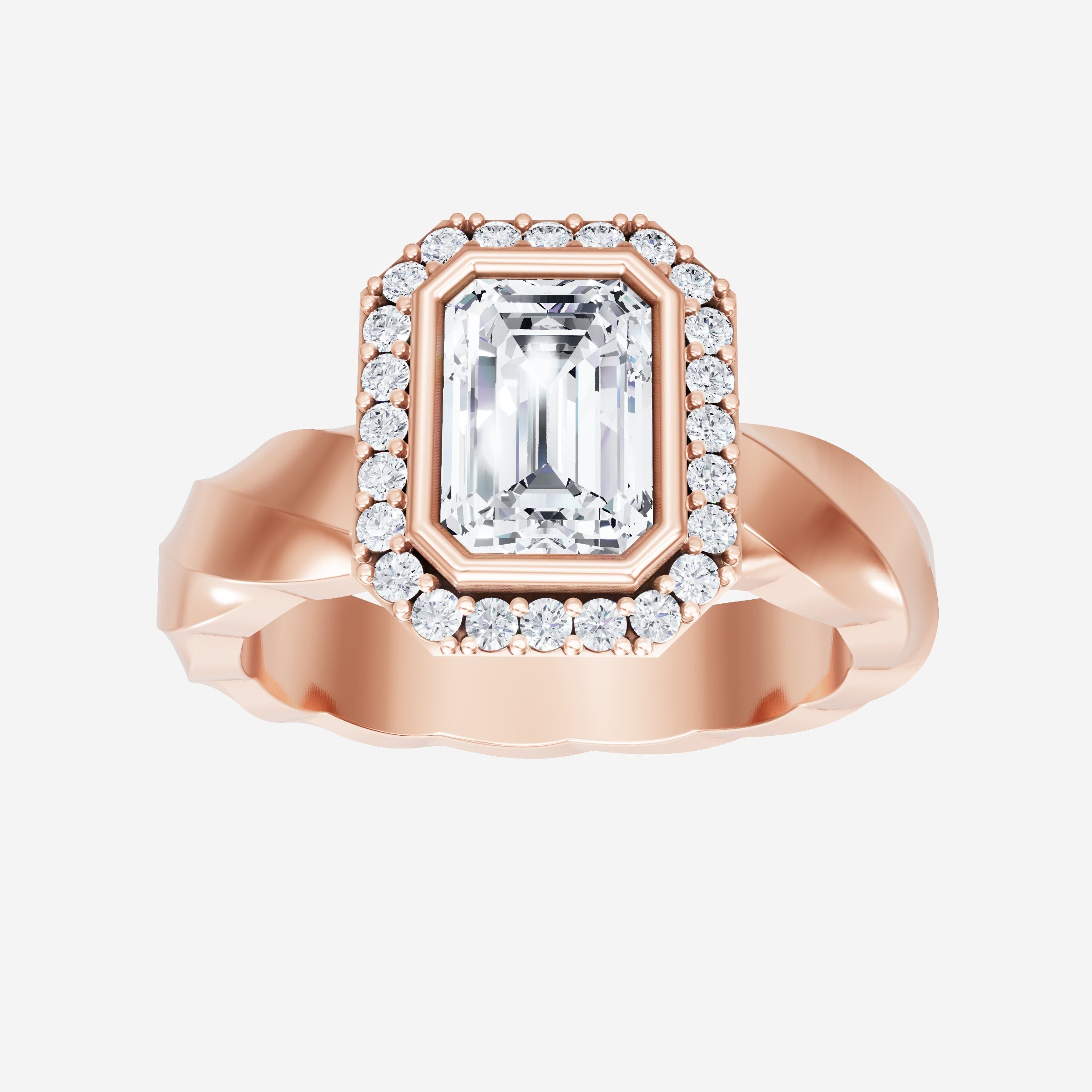 Anillo de esmeralda con destellos crepusculares