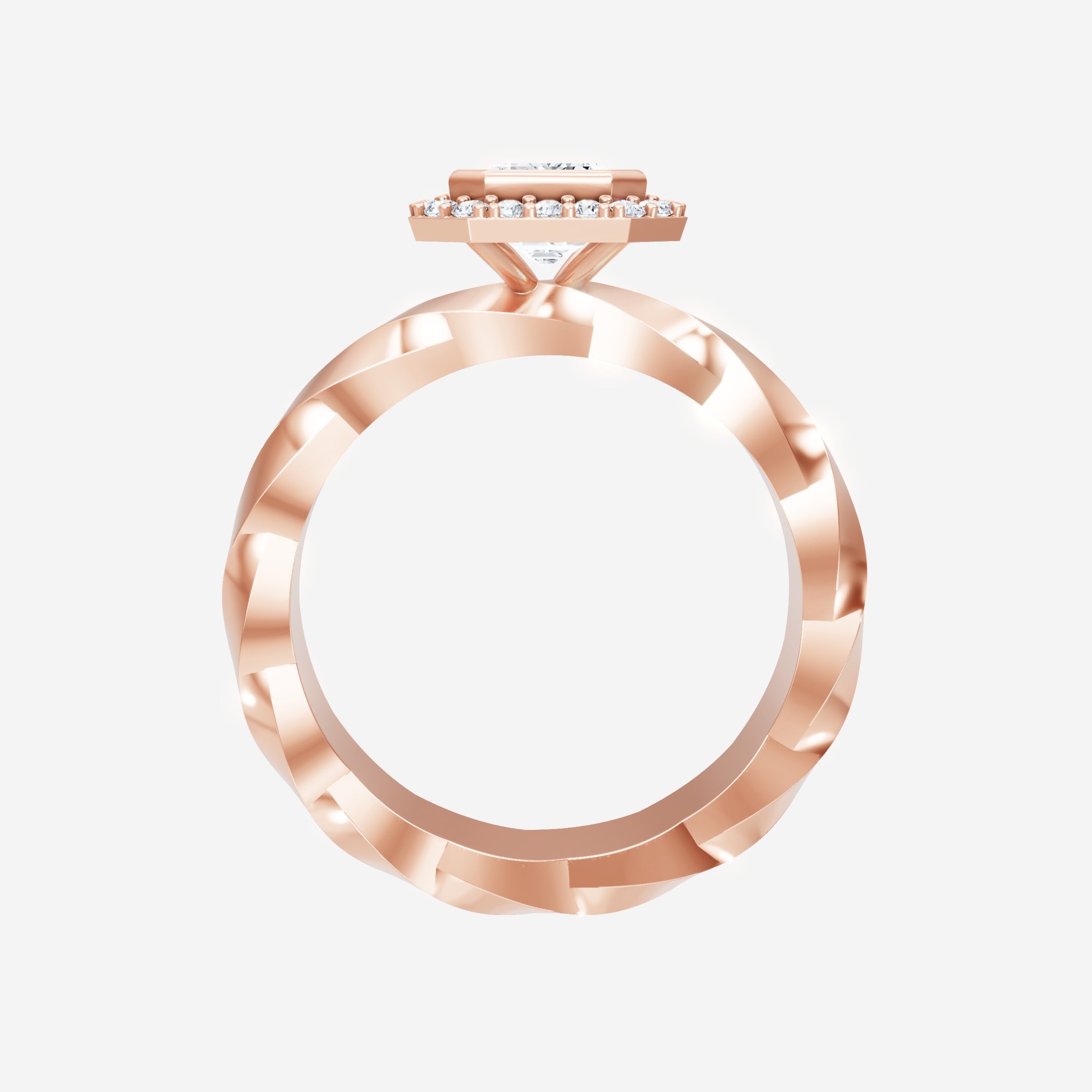 Anillo de esmeralda con destellos crepusculares