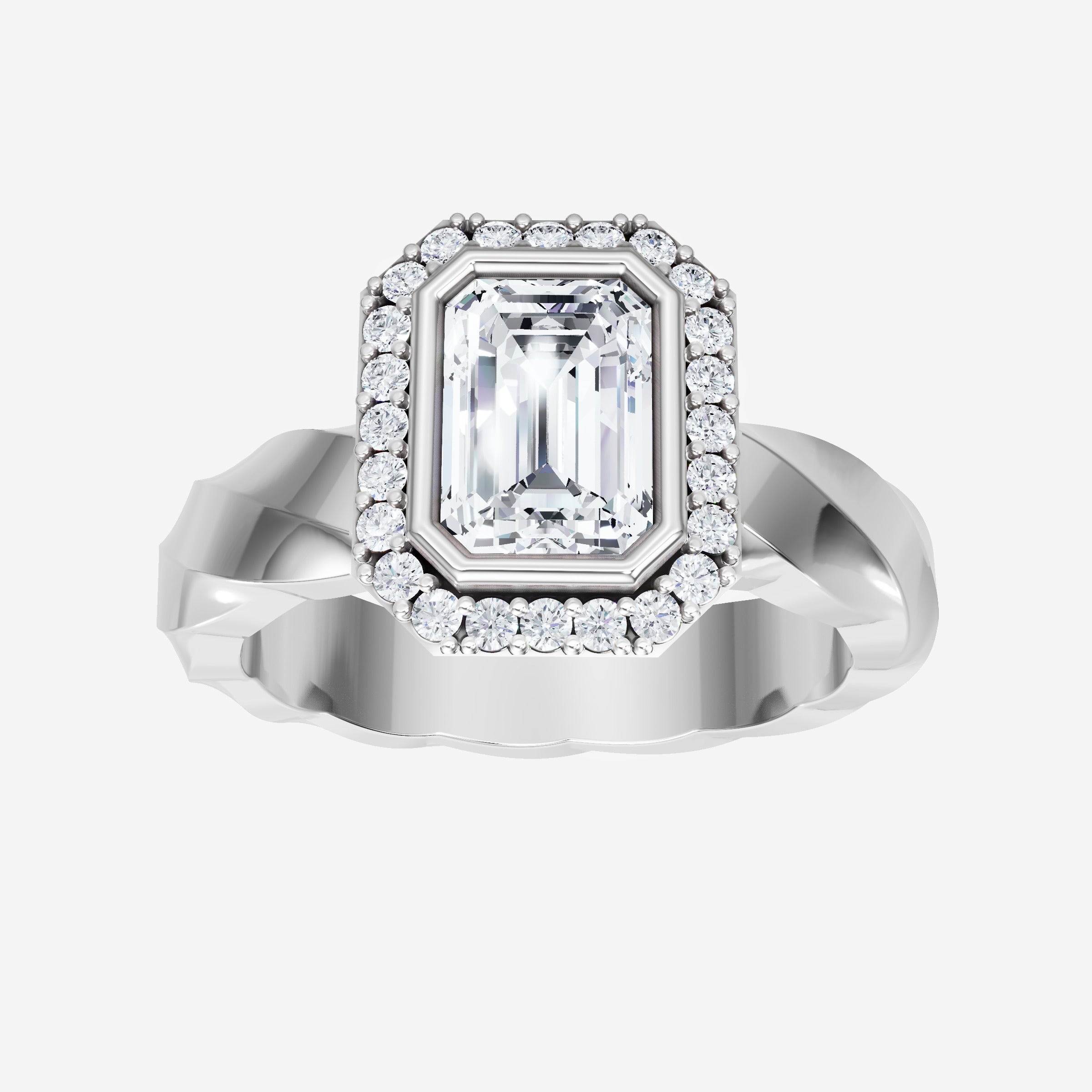 Anillo de esmeralda con destellos crepusculares