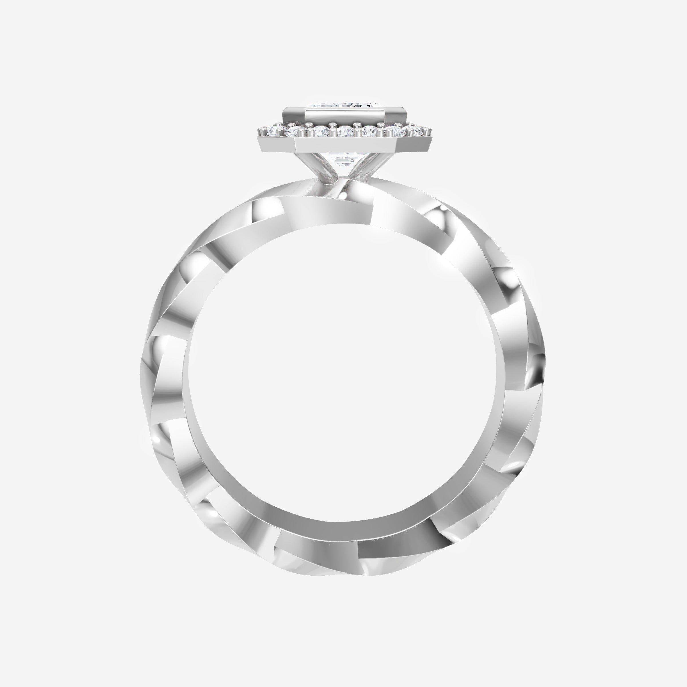 Anillo de esmeralda con destellos crepusculares