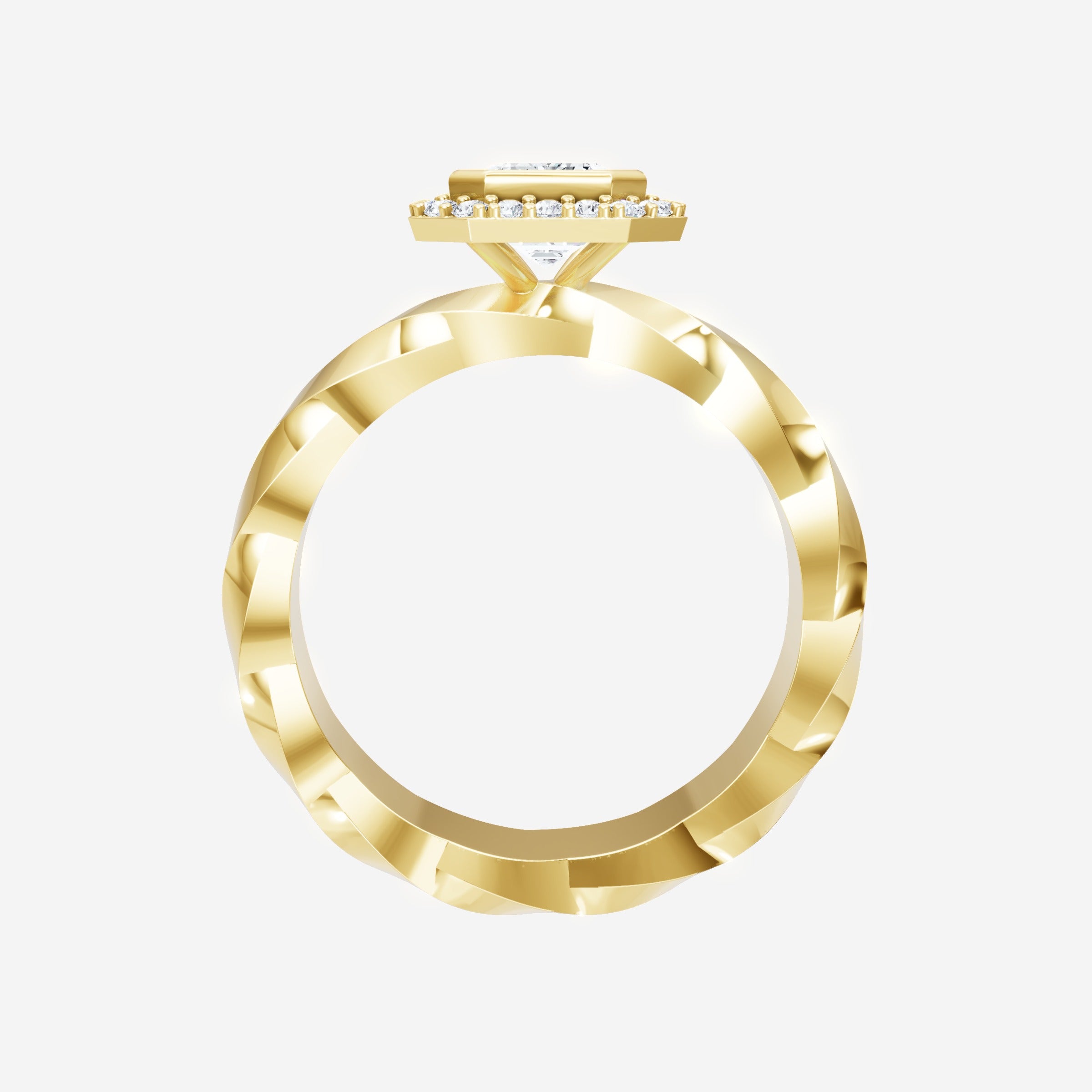 Anillo de esmeralda con destellos crepusculares