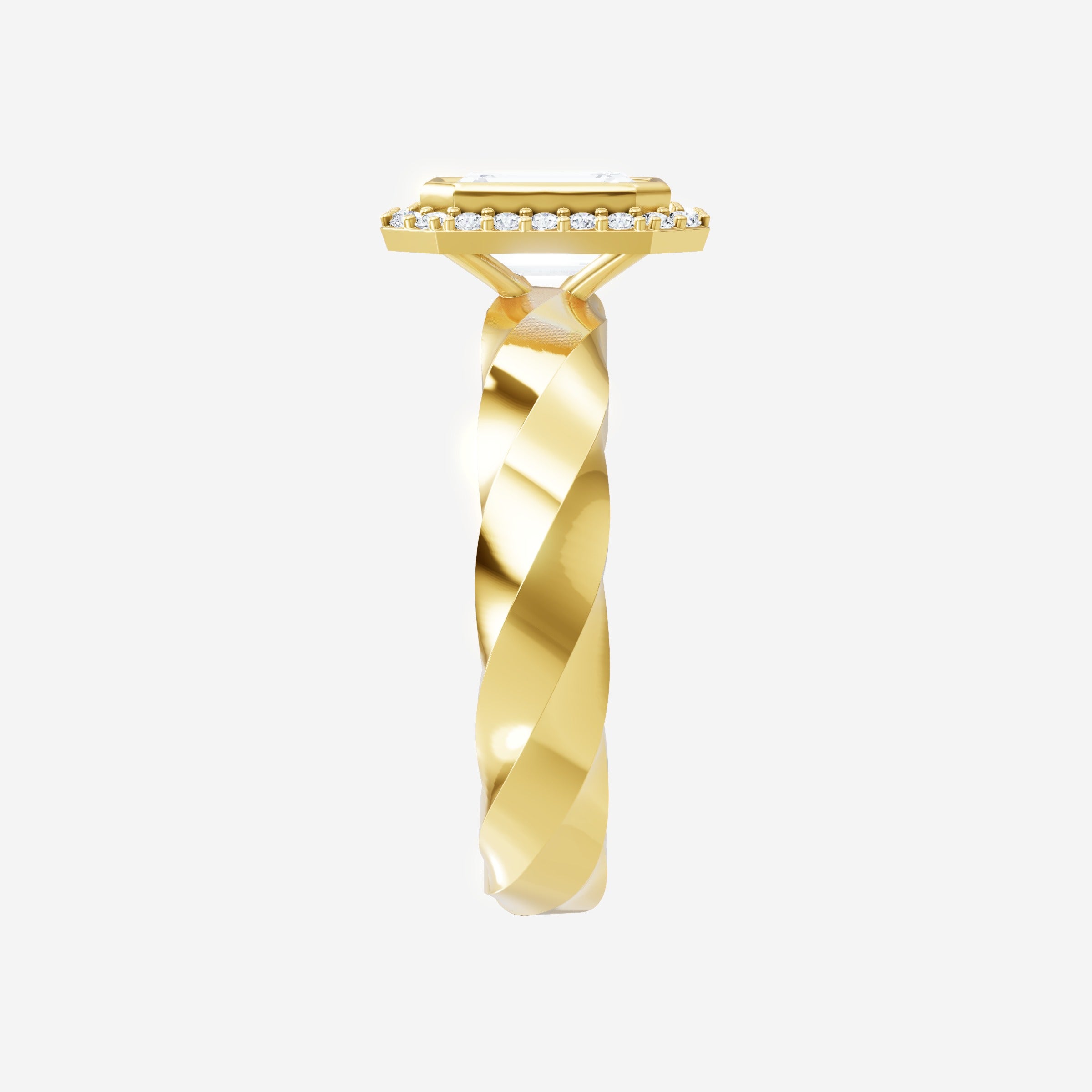 Anillo de esmeralda con destellos crepusculares