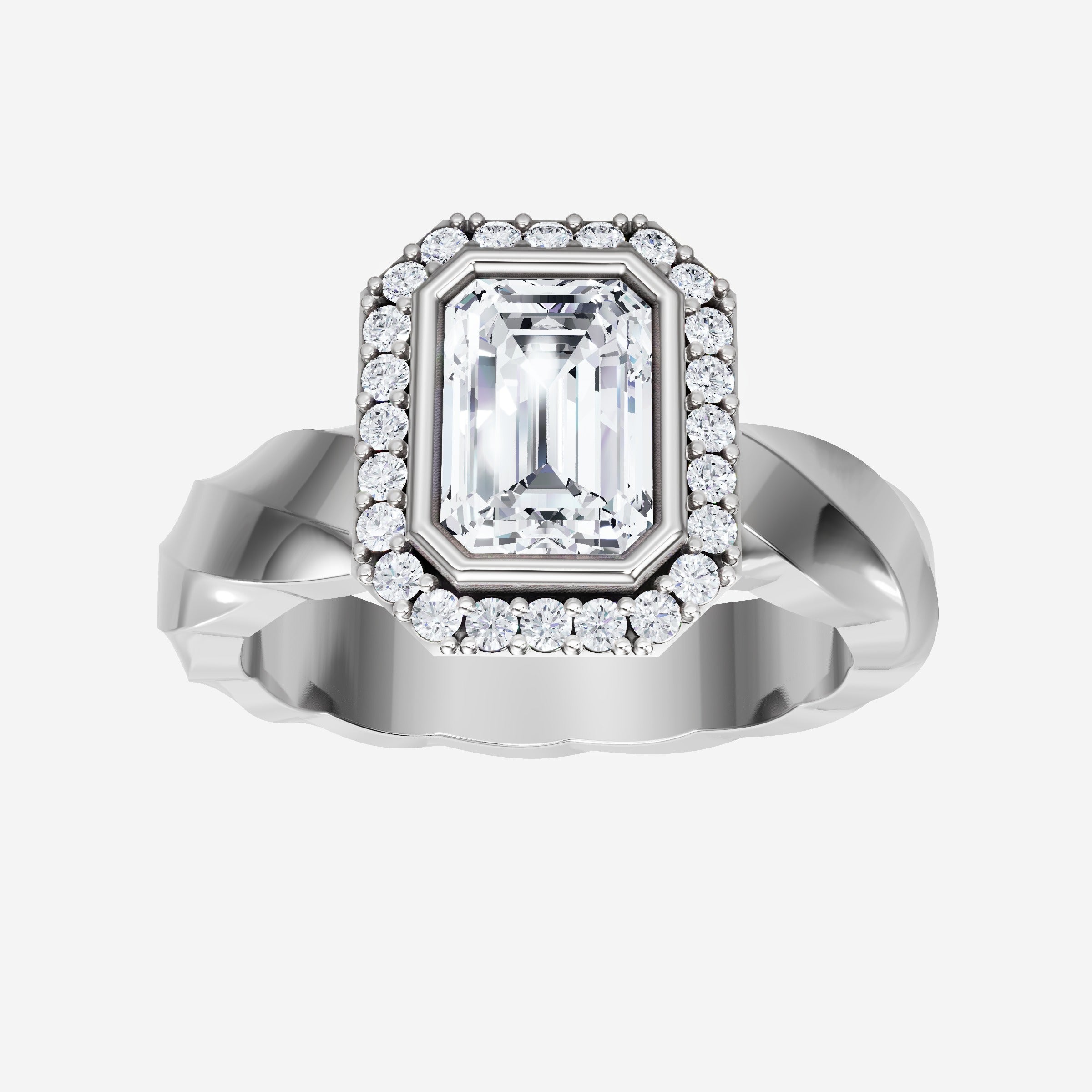 Anillo de esmeralda con destellos crepusculares