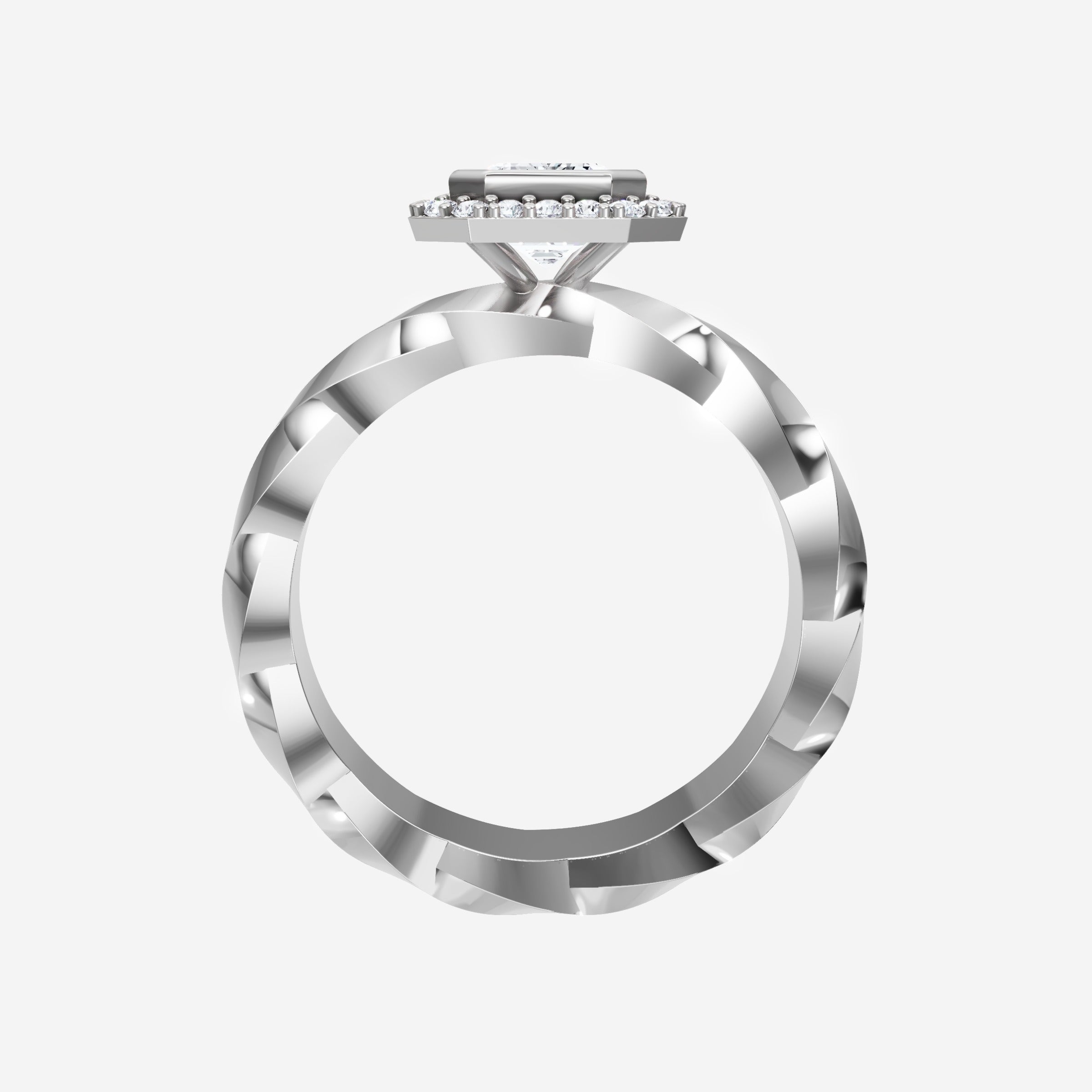 Anillo de esmeralda con destellos crepusculares