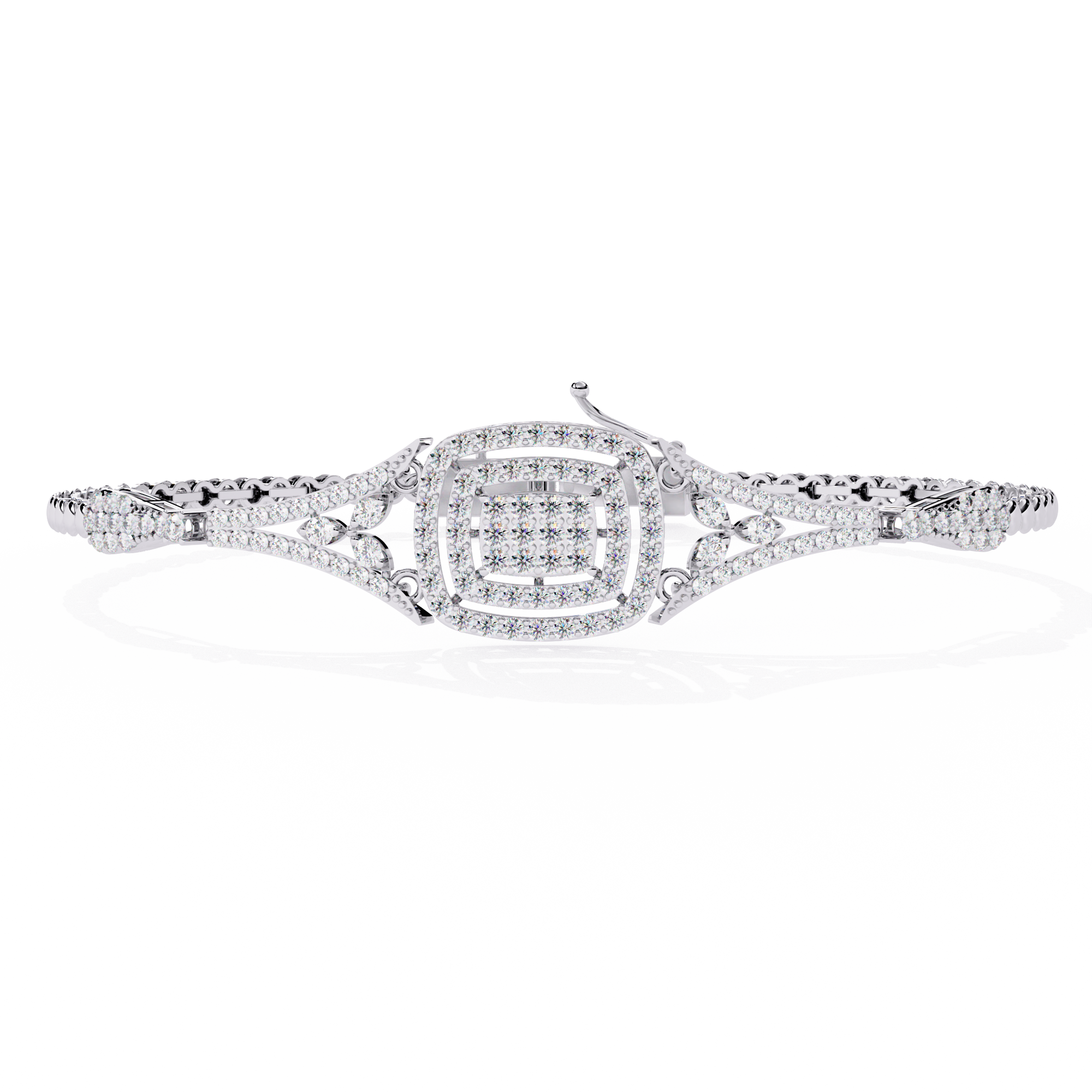 1.25 Carat Elegant Lab Grown Diamond Bangle Bracelet