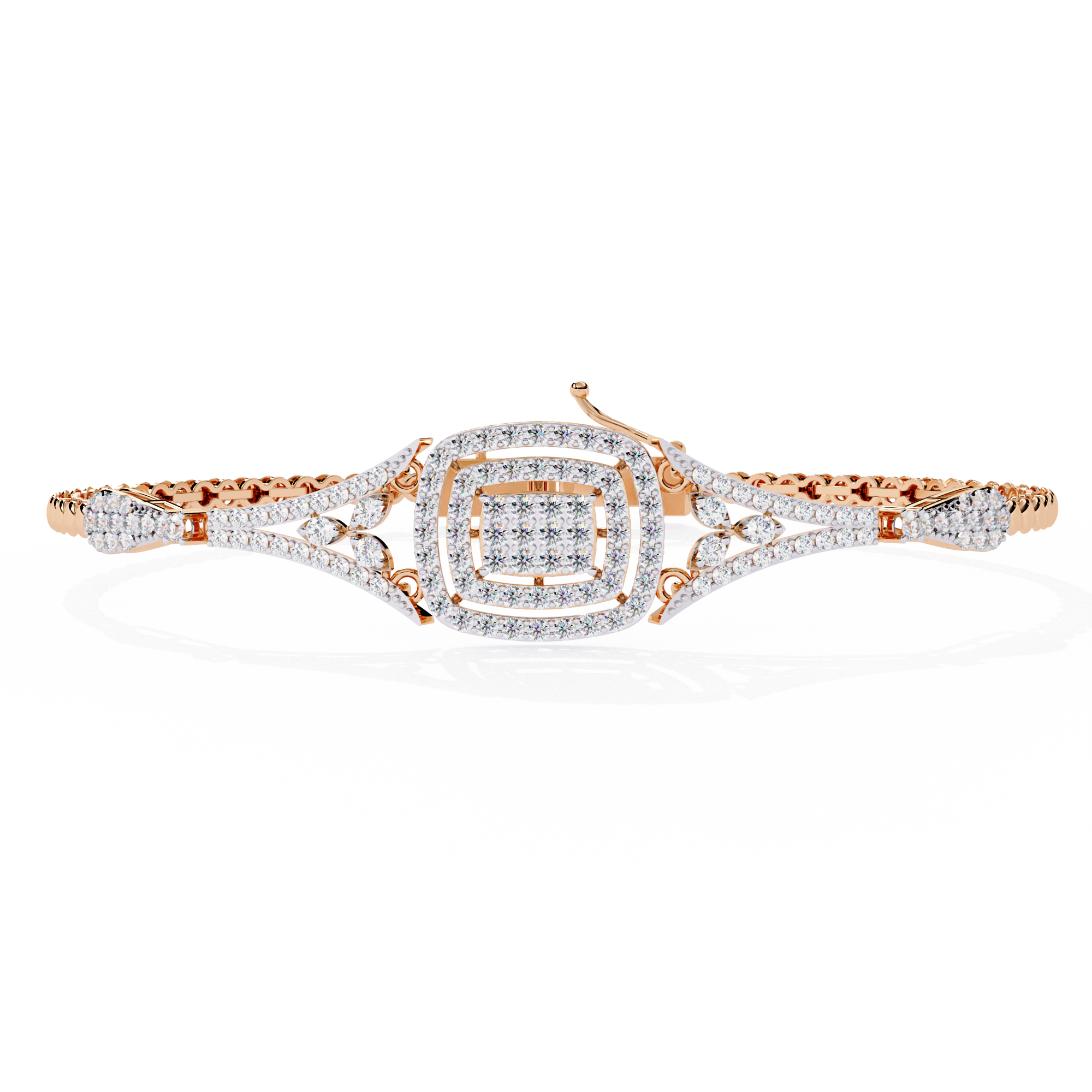 1.25 Carat Elegant Lab Grown Diamond Bangle Bracelet