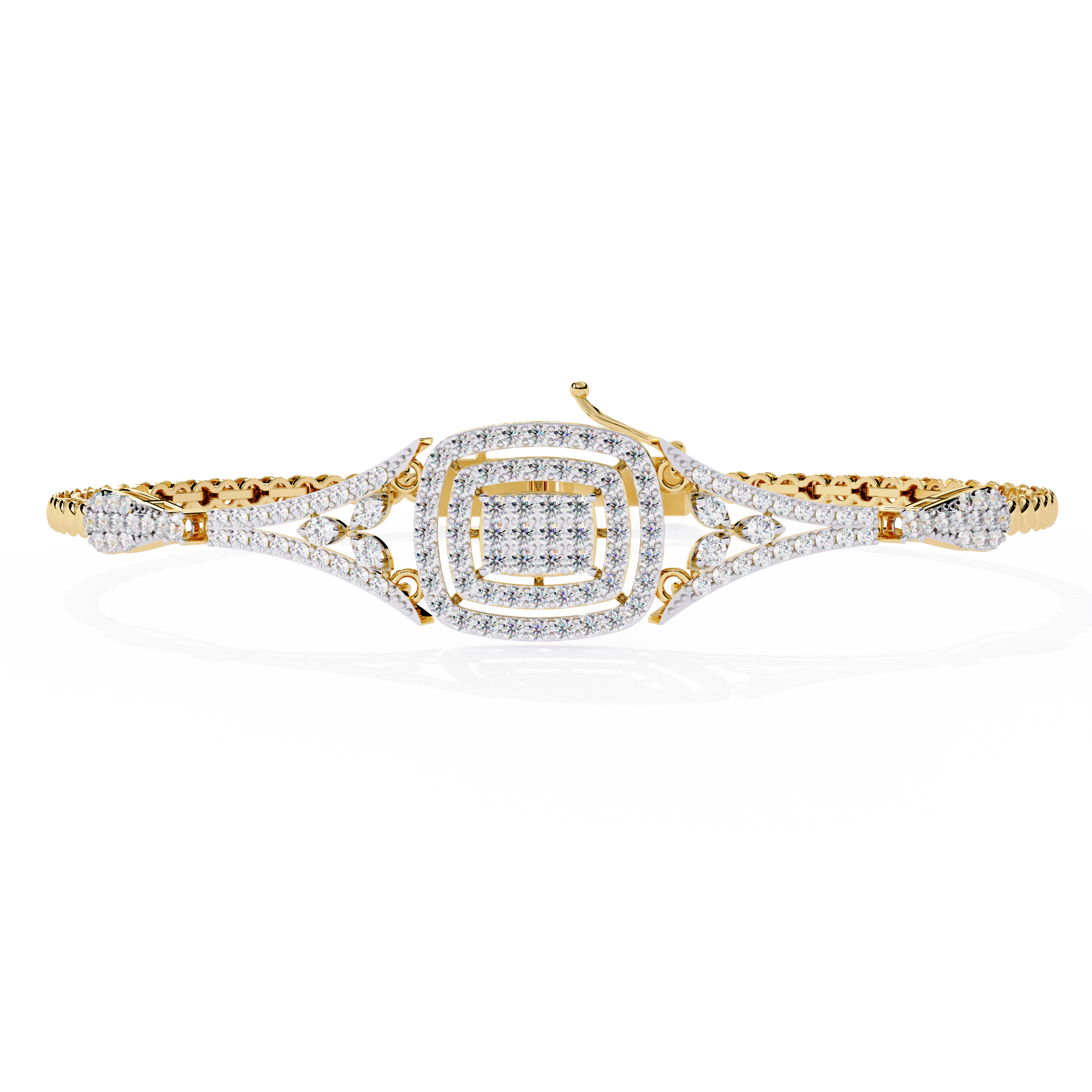1.25 Carat Elegant Lab Grown Diamond Bangle Bracelet