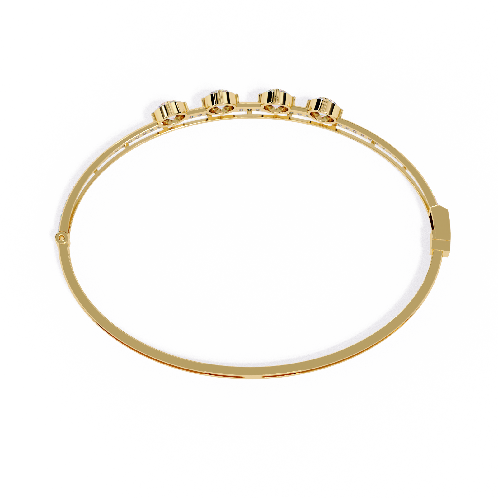 2.50 Carat Lab Grown Diamond Bangle Bracelet