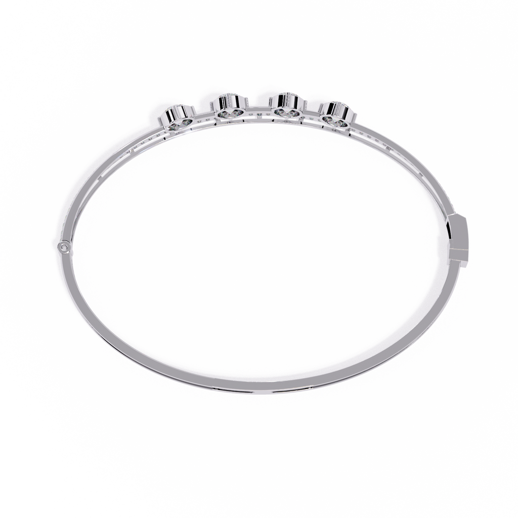 2.50 Carat Lab Grown Diamond Bangle Bracelet